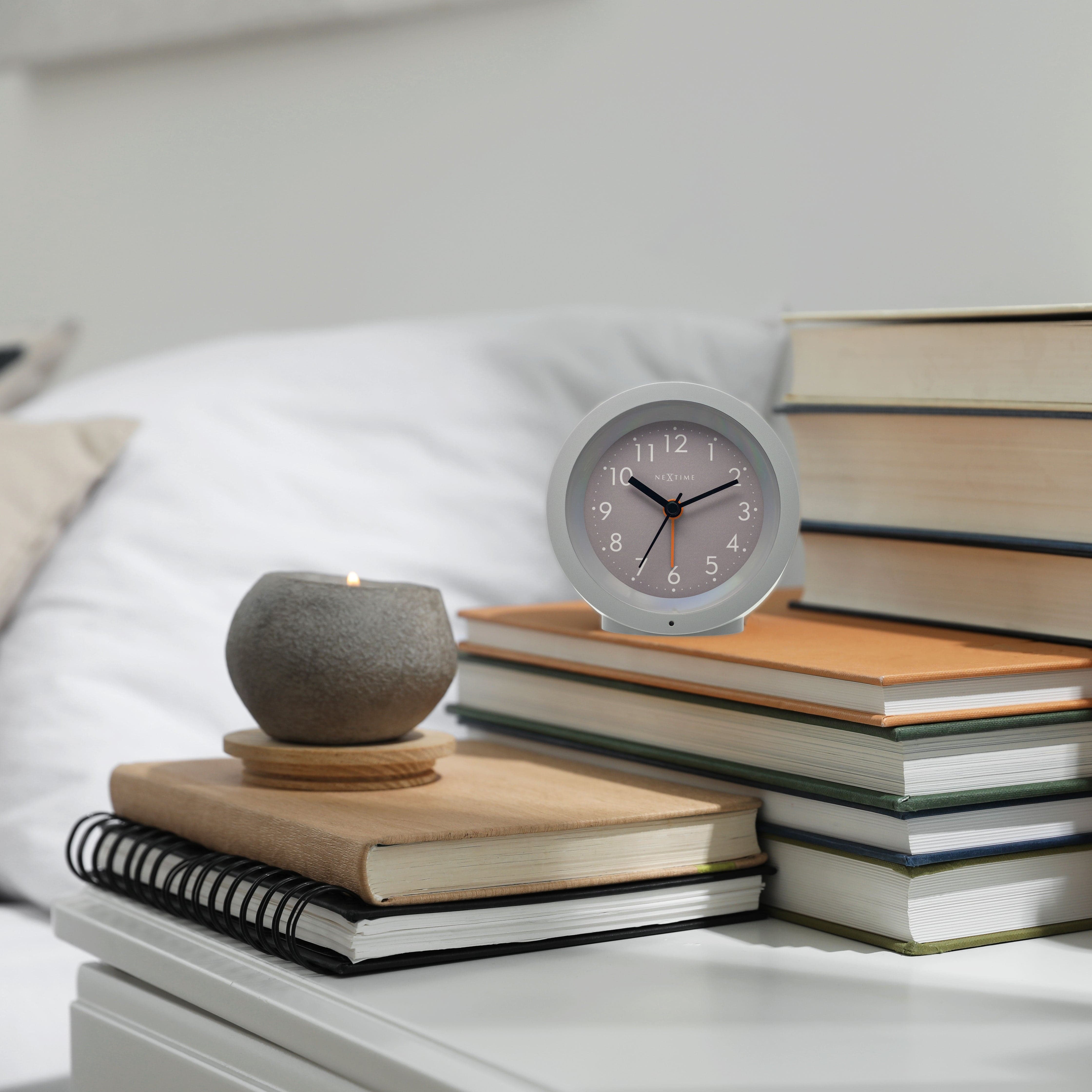 Table Alarm Clock 10.5cm x 3.6cm-Silent-Light Dial-NeXtime "Circle" - Goat Corp