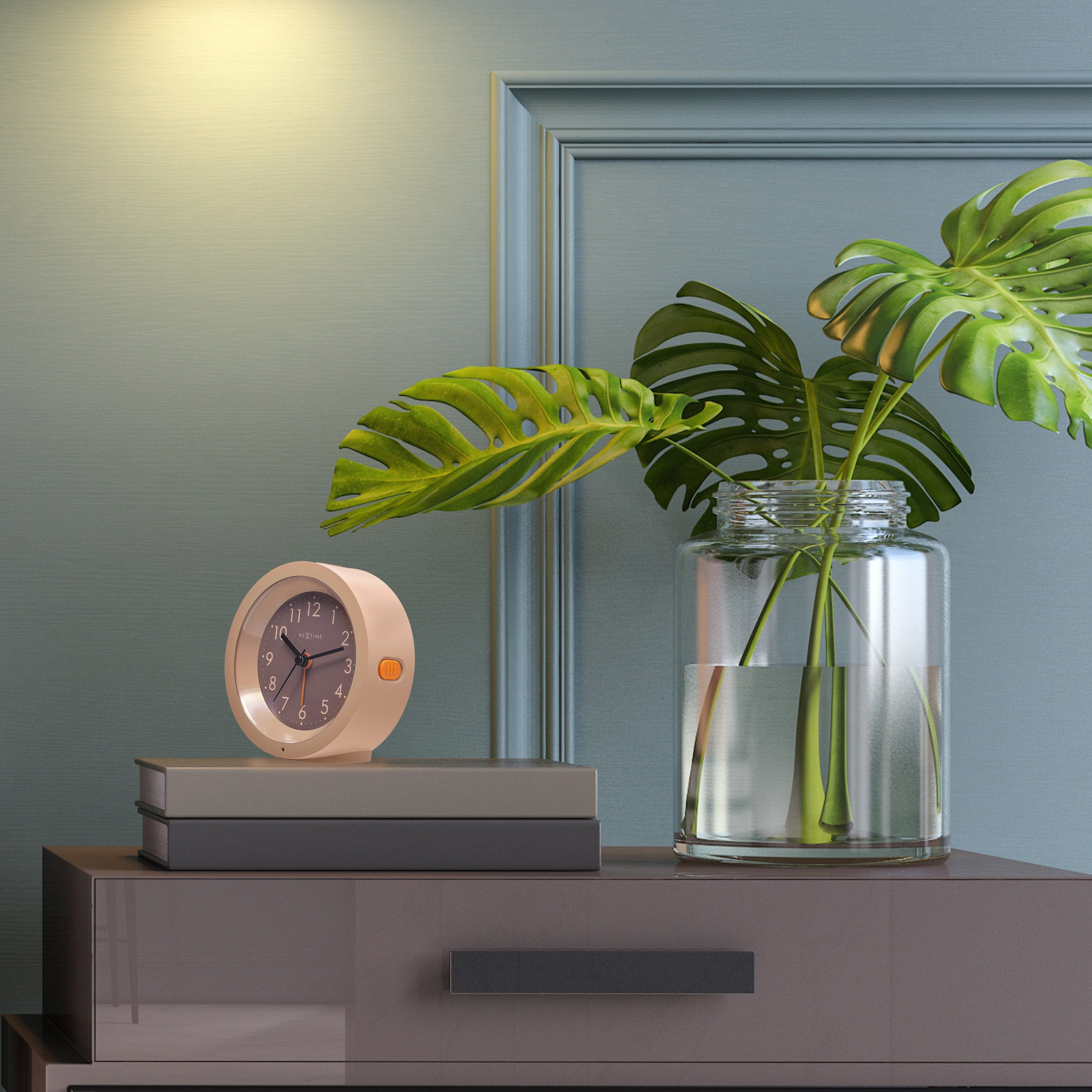 Table Alarm Clock 10.5cm x 3.6cm-Silent-Light Dial-NeXtime "Circle" - Goat Corp