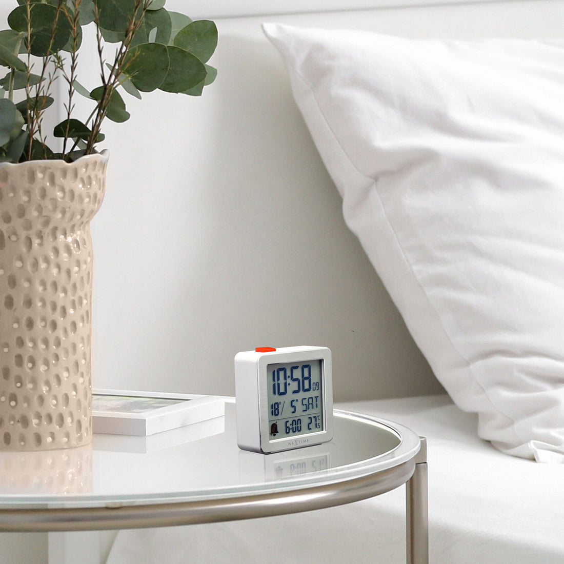 Digital Table Alarm Clock 6x6.4x2.1cm-RCC-Metal/ABS-NeXtime-"Mini" - Goat Corp