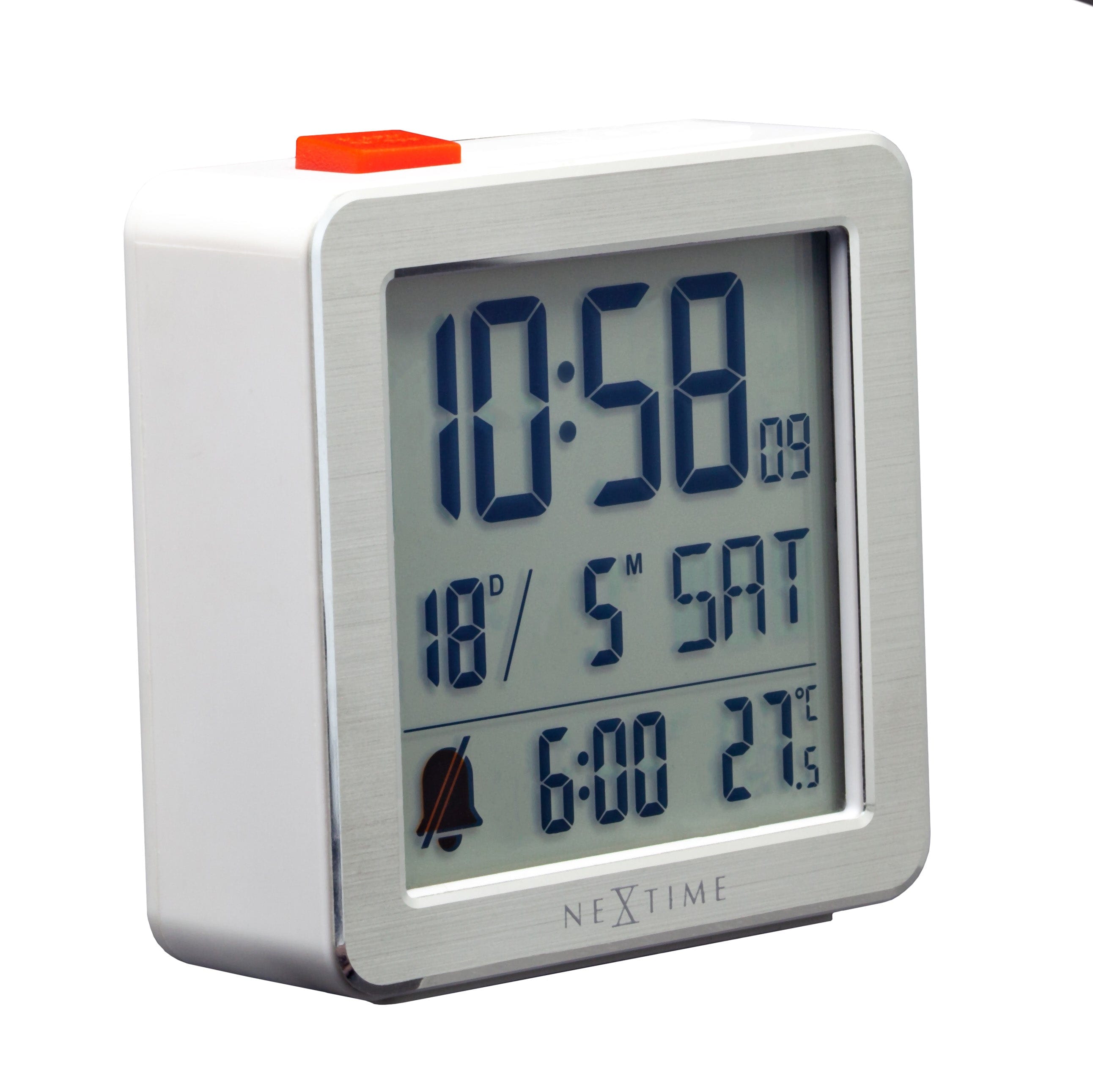 Digital Table Alarm Clock 6x6.4x2.1cm-RCC-Metal/ABS-NeXtime-"Mini" - Goat Corp