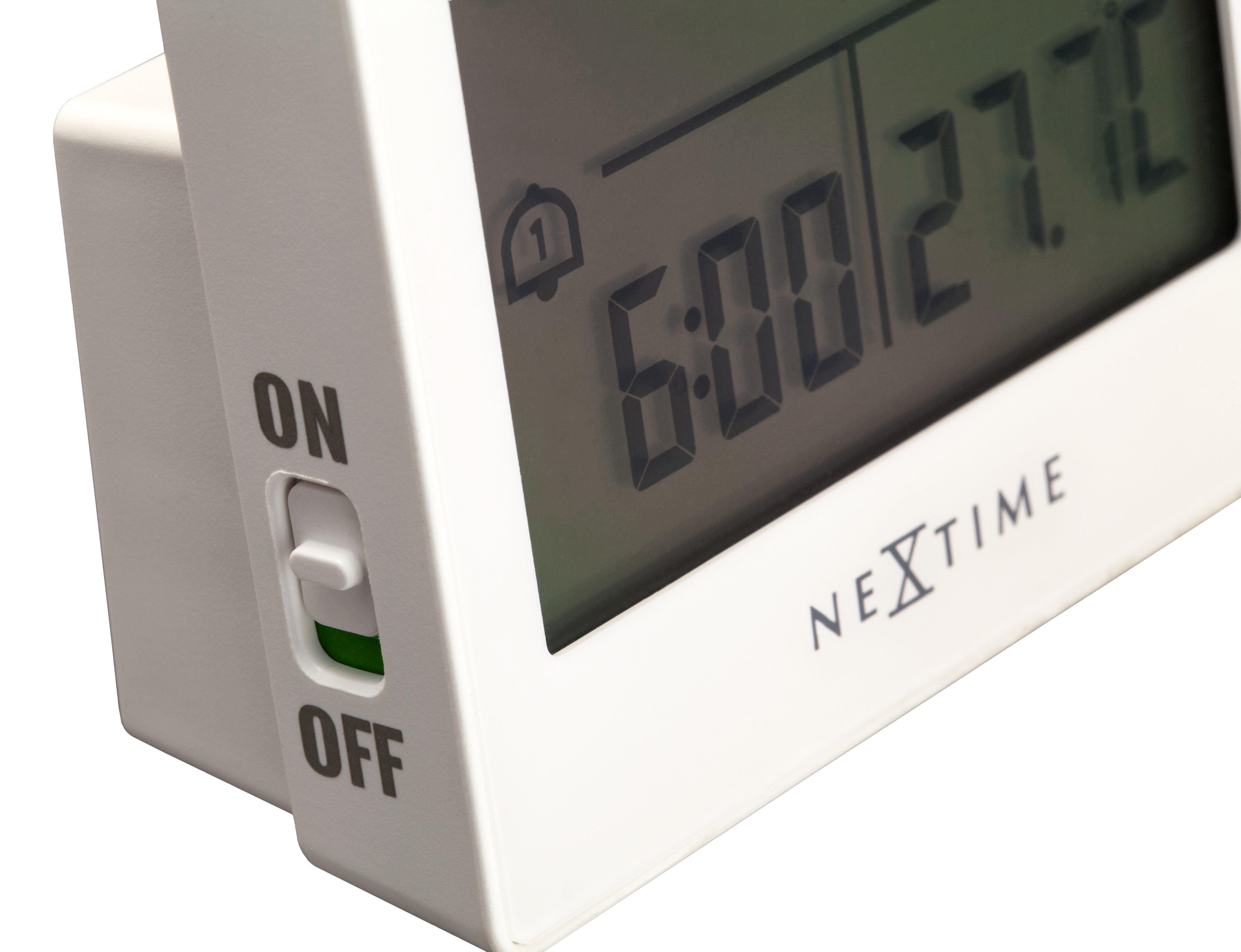 Digital Table Alarm Clock 7.7x8.9x3cm-RCC-ABS-NeXtime-"Wake Up" - Goat Corp