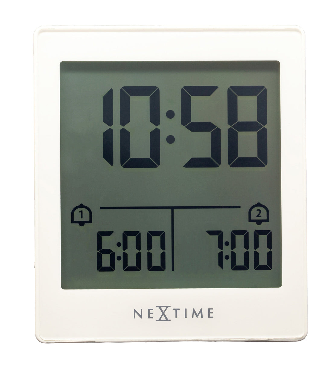 Digital Table Alarm Clock 7.7x8.9x3cm-RCC-ABS-NeXtime-"Wake Up" - Goat Corp