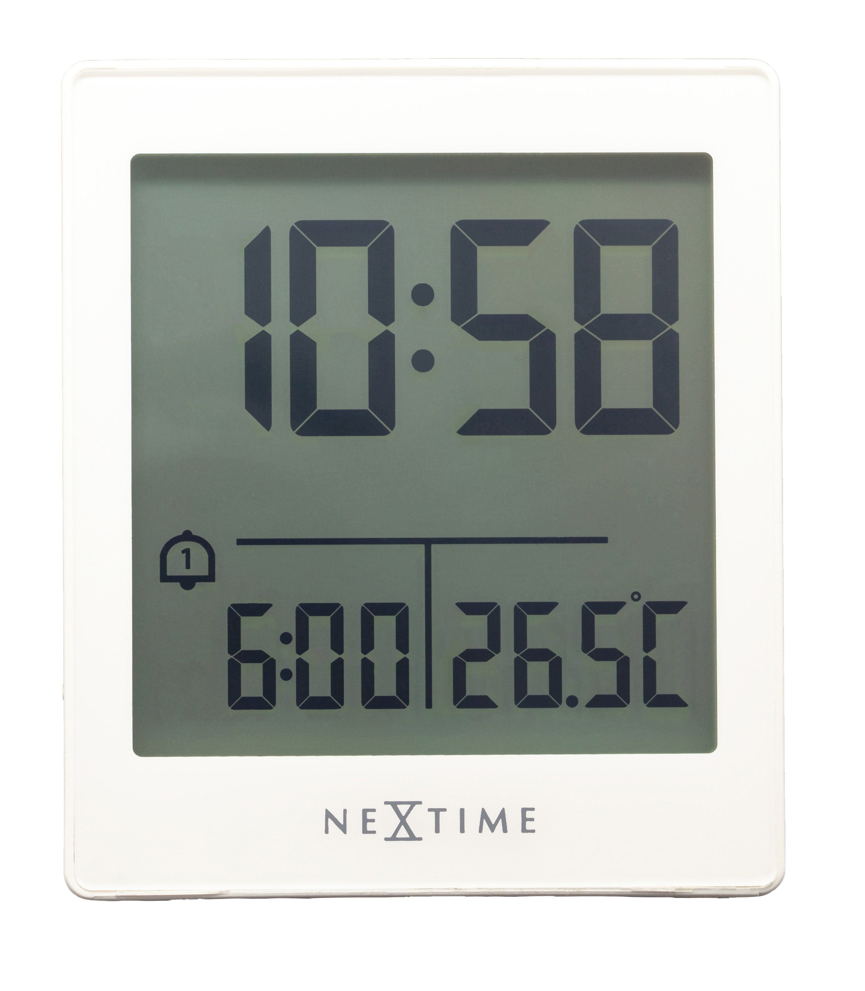 Digital Table Alarm Clock 7.7x8.9x3cm-RCC-ABS-NeXtime-"Wake Up" - Goat Corp