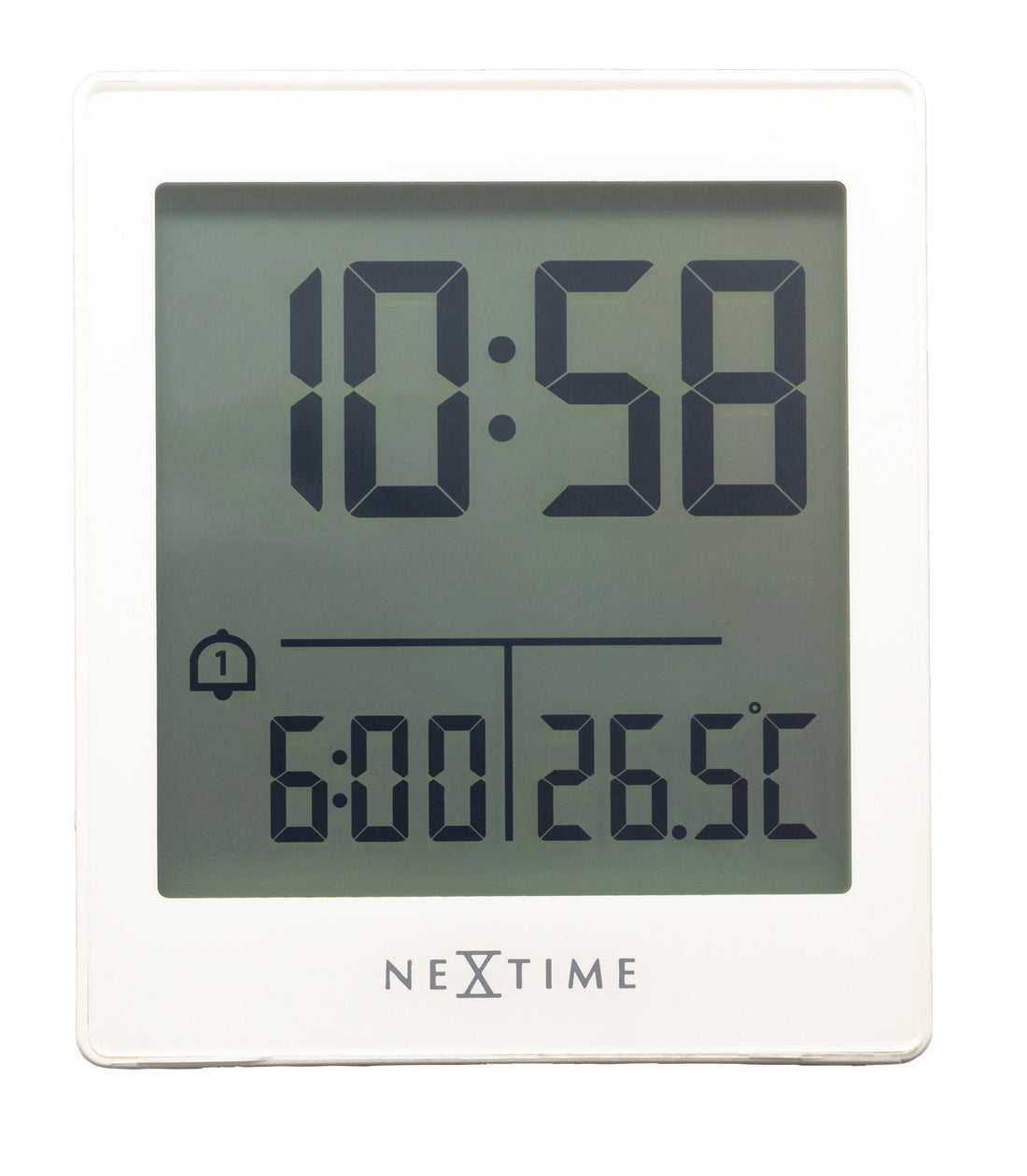 Digital Table Alarm Clock 7.7x8.9x3cm-RCC-ABS-NeXtime-"Wake Up" - Goat Corp