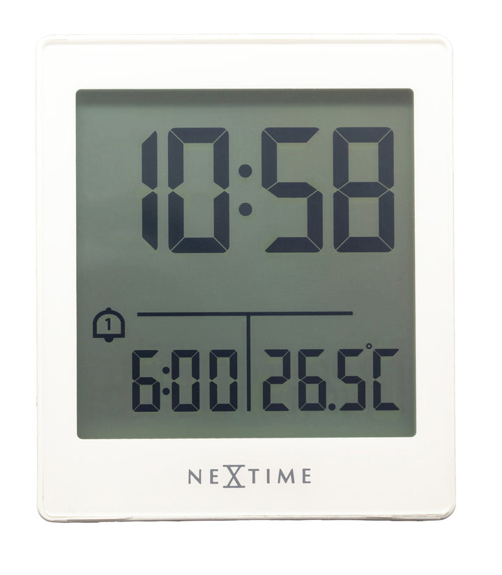 Digital Table Alarm Clock 7.7x8.9x3cm-RCC-ABS-NeXtime-"Wake Up" - Goat Corp