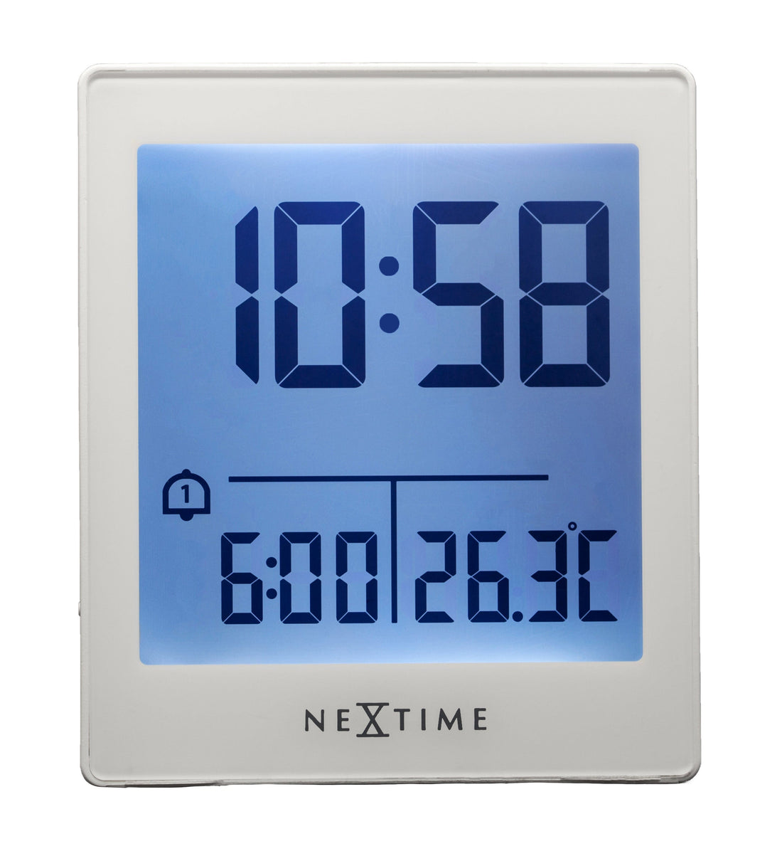 Digital Table Alarm Clock 7.7x8.9x3cm-RCC-ABS-NeXtime-"Wake Up" - Goat Corp