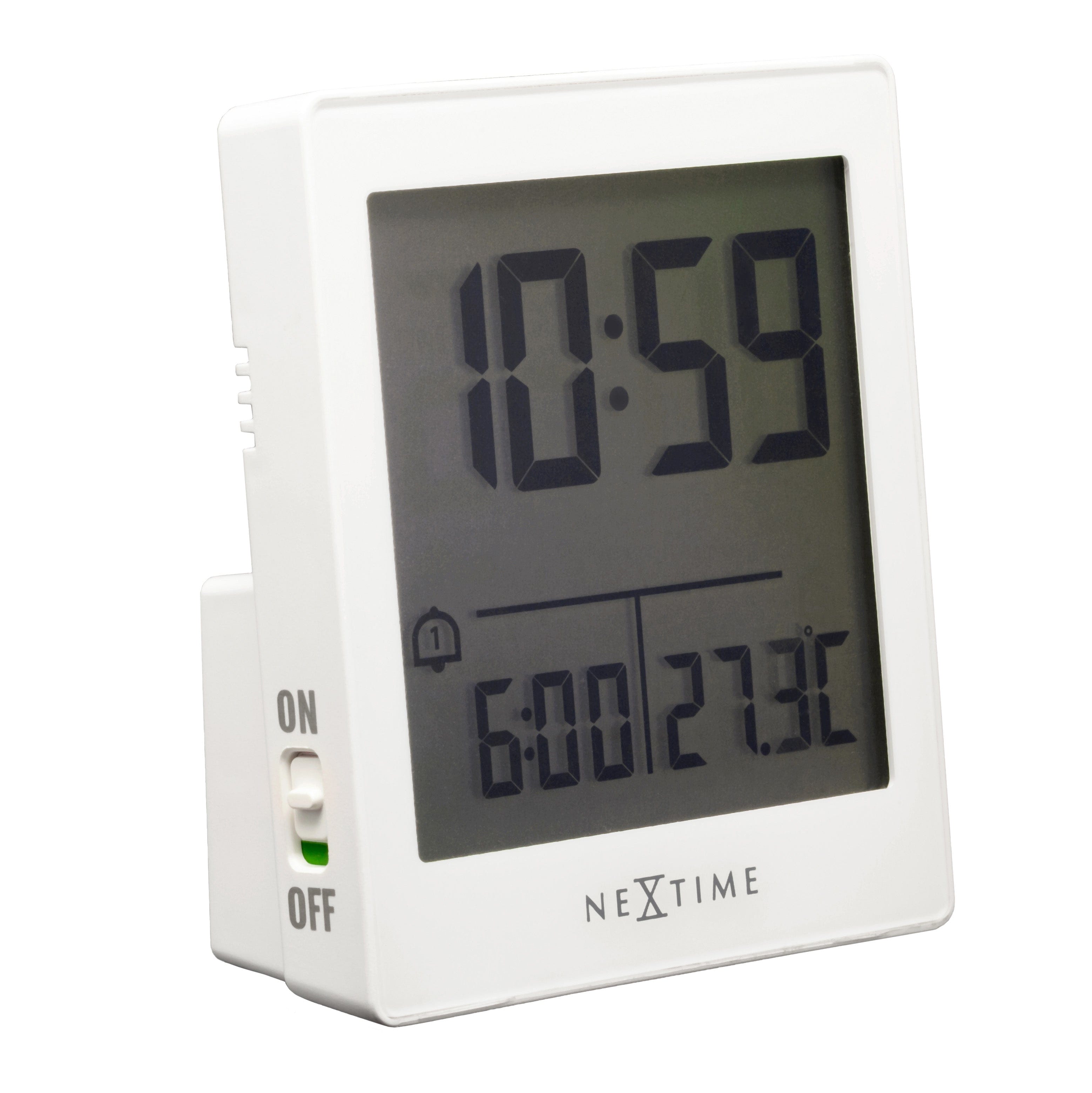 Digital Table Alarm Clock 7.7x8.9x3cm-RCC-ABS-NeXtime-"Wake Up" - Goat Corp