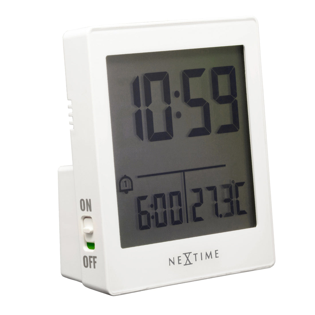 Digital Table Alarm Clock 7.7x8.9x3cm-RCC-ABS-NeXtime-"Wake Up" - Goat Corp