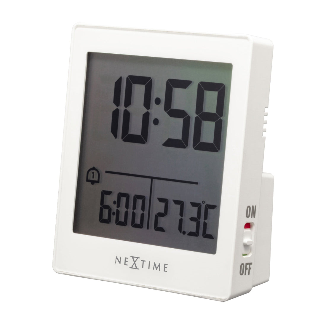 Digital Table Alarm Clock 7.7x8.9x3cm-RCC-ABS-NeXtime-"Wake Up" - Goat Corp