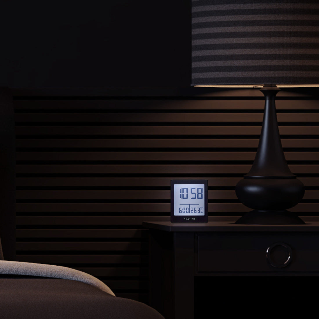 Digital Table Alarm Clock 7.7x8.9x3cm-RCC-ABS-NeXtime-"Wake Up" - Goat Corp