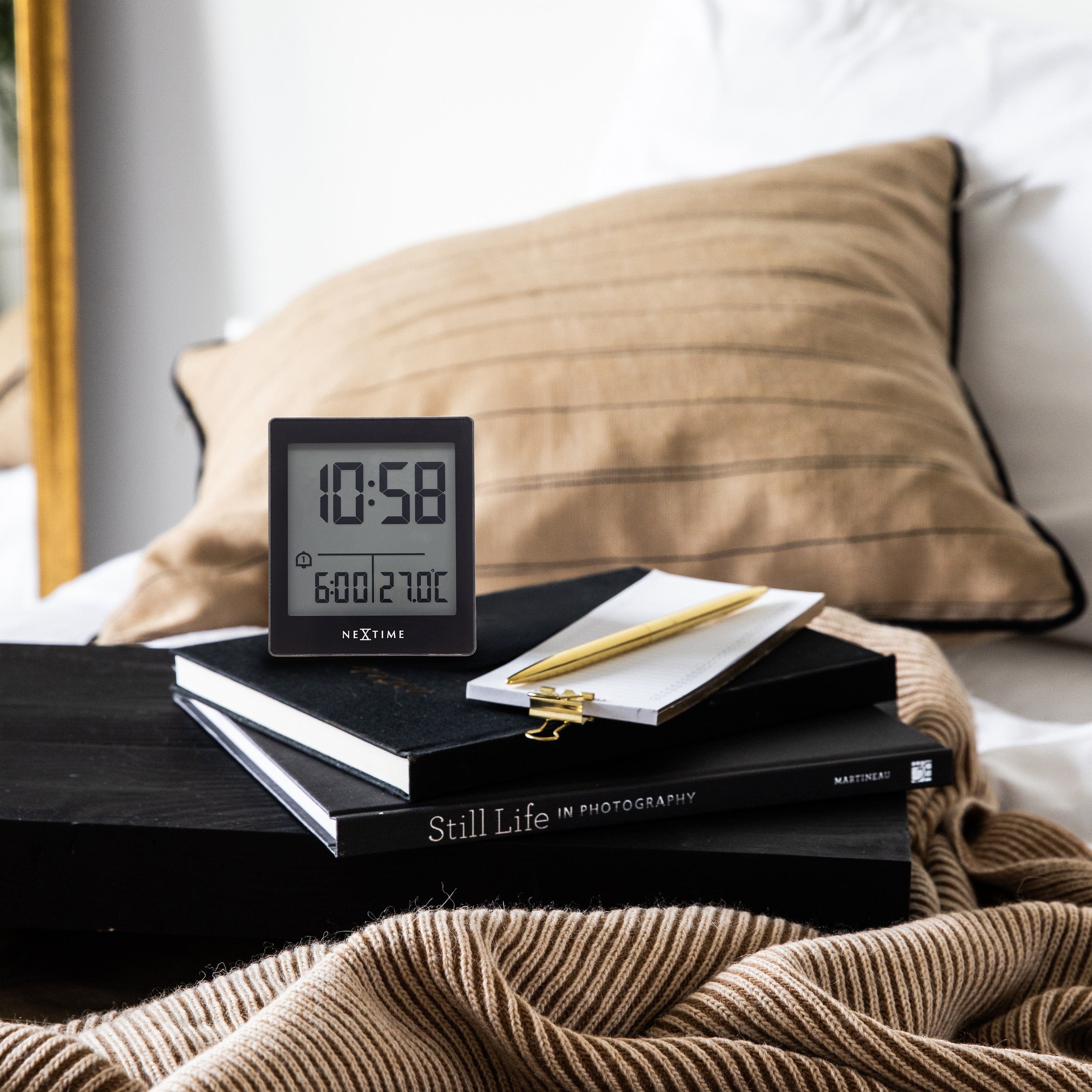 Digital Table Alarm Clock 7.7x8.9x3cm-RCC-ABS-NeXtime-"Wake Up" - Goat Corp