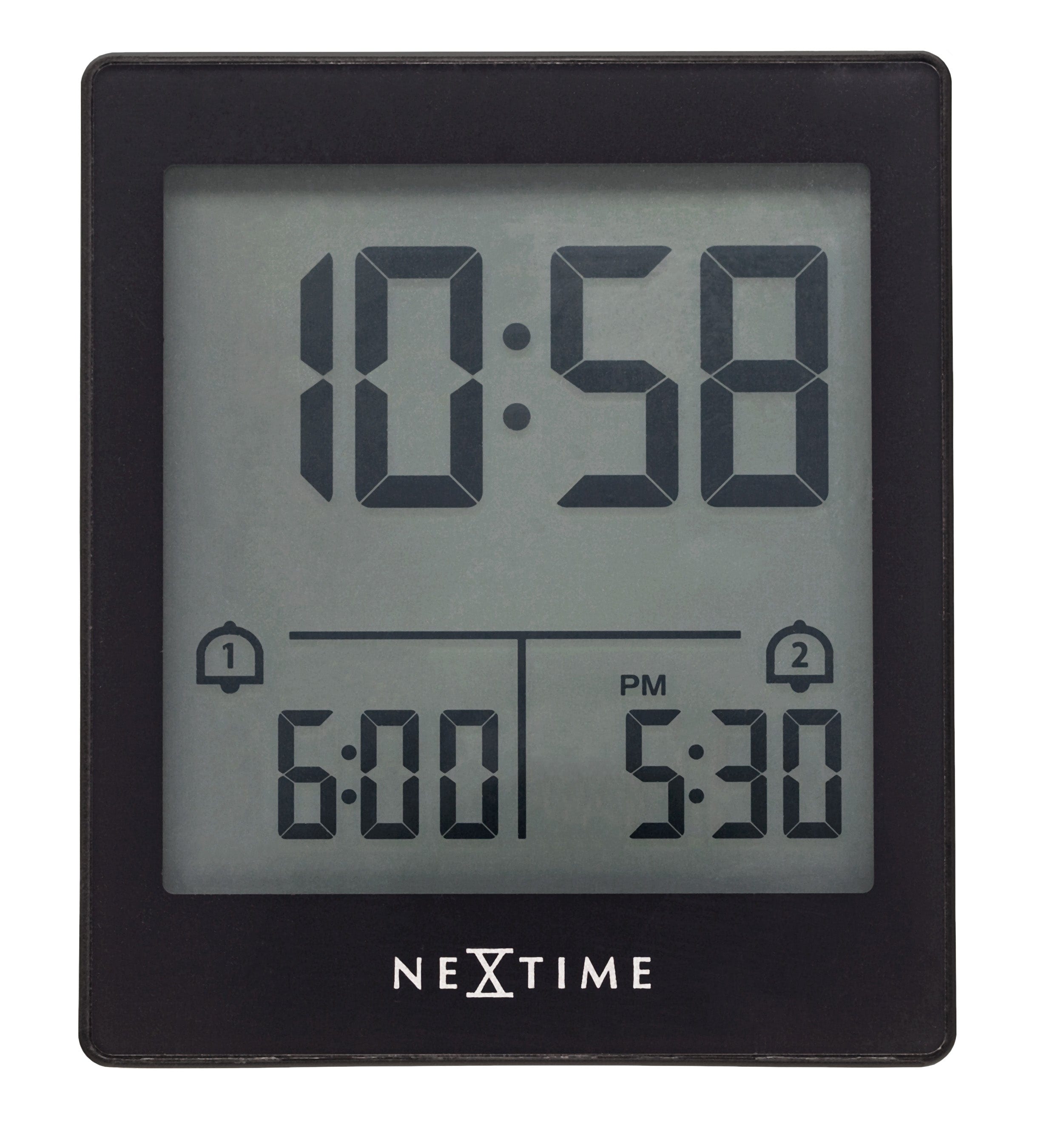 Digital Table Alarm Clock 7.7x8.9x3cm-RCC-ABS-NeXtime-"Wake Up" - Goat Corp