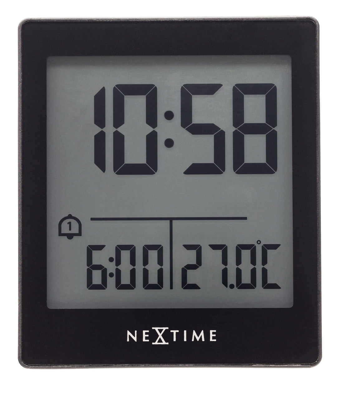 Digital Table Alarm Clock 7.7x8.9x3cm-RCC-ABS-NeXtime-"Wake Up" - Goat Corp