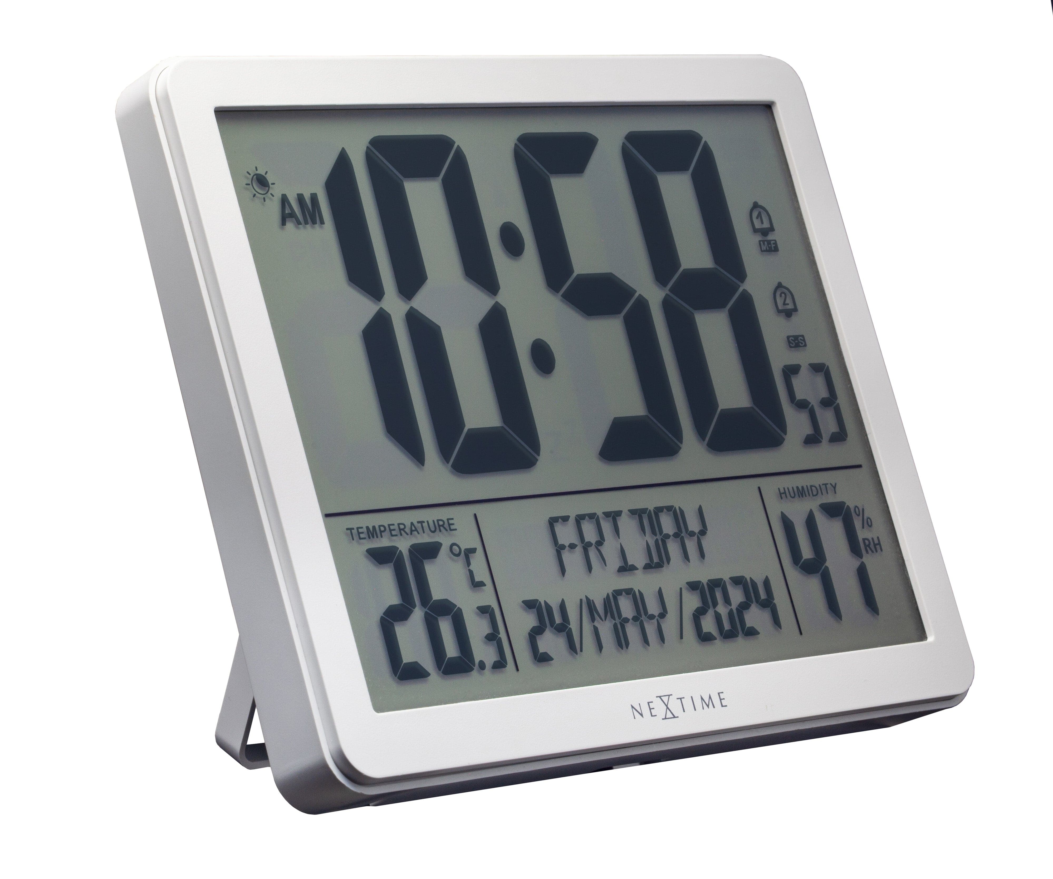 Digital Table/Wall Clock 17.3x14x2.7cm-RCC-Weather Station-ABS-NeXtime-"Oneforall" - Goat Corp