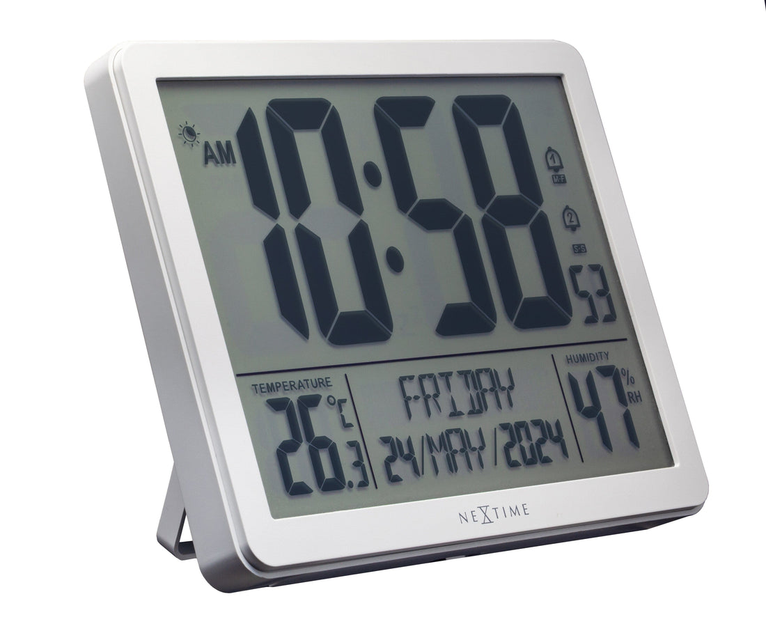 Digital Table/Wall Clock 17.3x14x2.7cm-RCC-Weather Station-ABS-NeXtime-"Oneforall" - Goat Corp