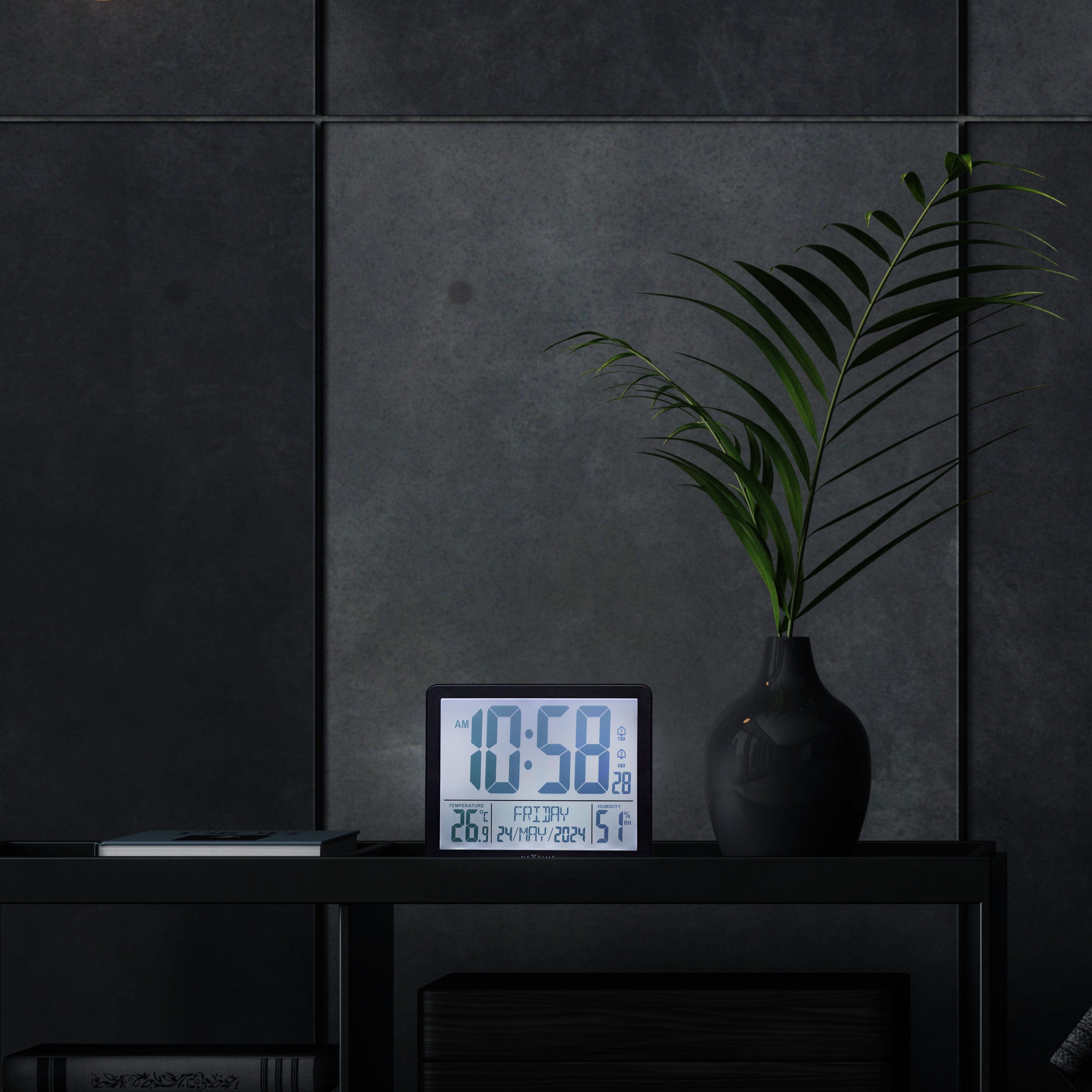 Digital Table/Wall Clock 17.3x14x2.7cm-RCC-Weather Station-ABS-NeXtime-"Oneforall" - Goat Corp