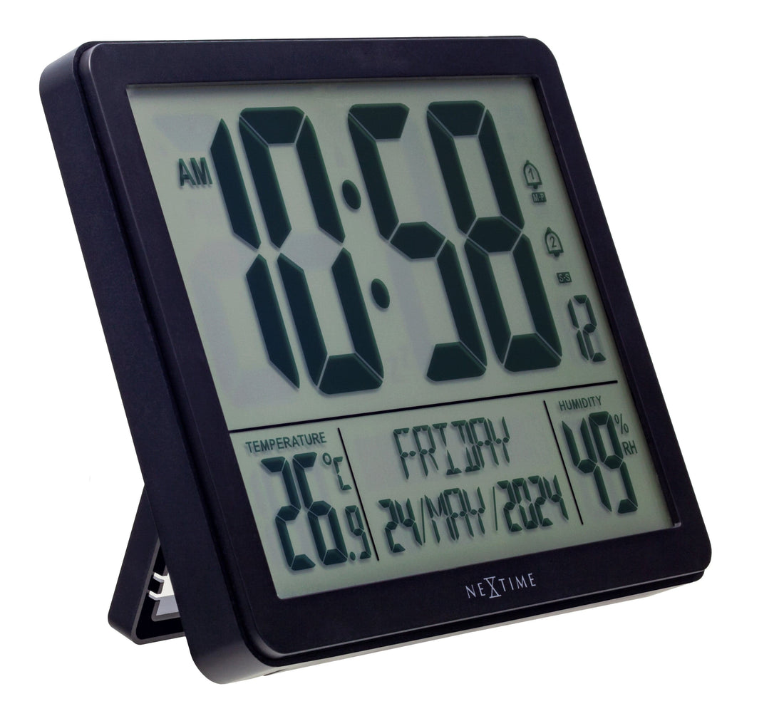 Digital Table/Wall Clock 17.3x14x2.7cm-RCC-Weather Station-ABS-NeXtime-"Oneforall" - Goat Corp