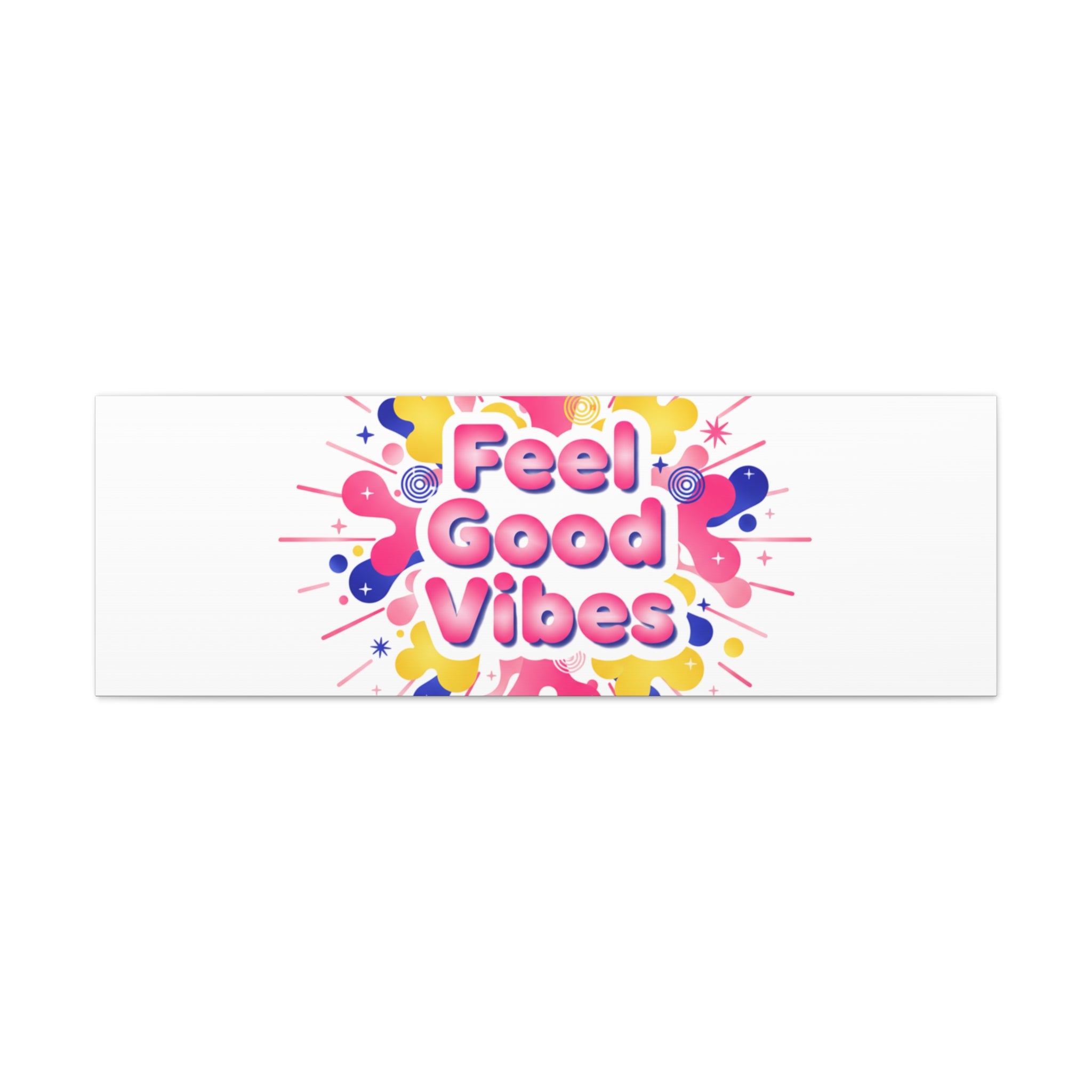 Feel Good Vibes Canvas | Dopamine Decor, Neon Gradient Squishy Art