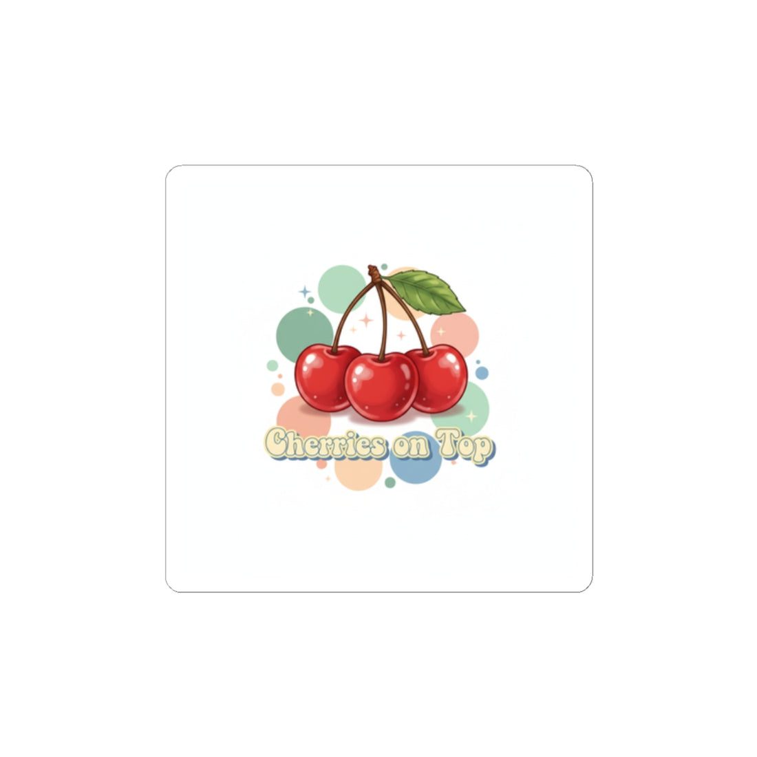 Cherries on Top Sticker | Vintage Kawaii Fruit Design