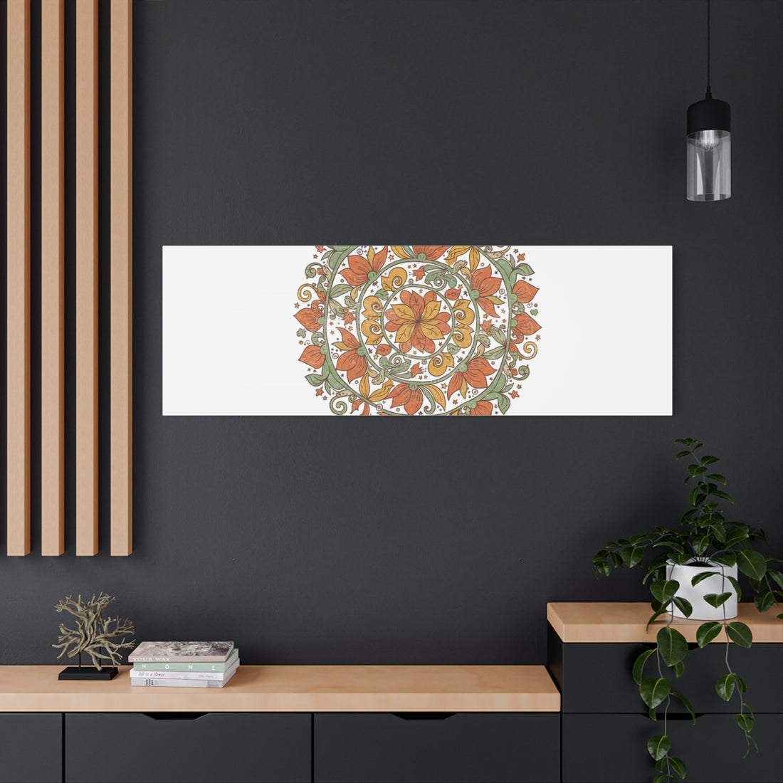 Stay Wild Mandala Canvas, Boho Paisley Wall Art | Artisanal Boho Print