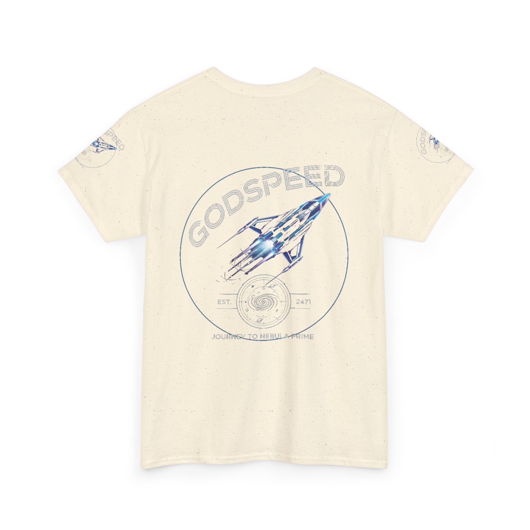 Rocket Space Unisex Tee - Godspeed to the Stars Design - Goat Corp
