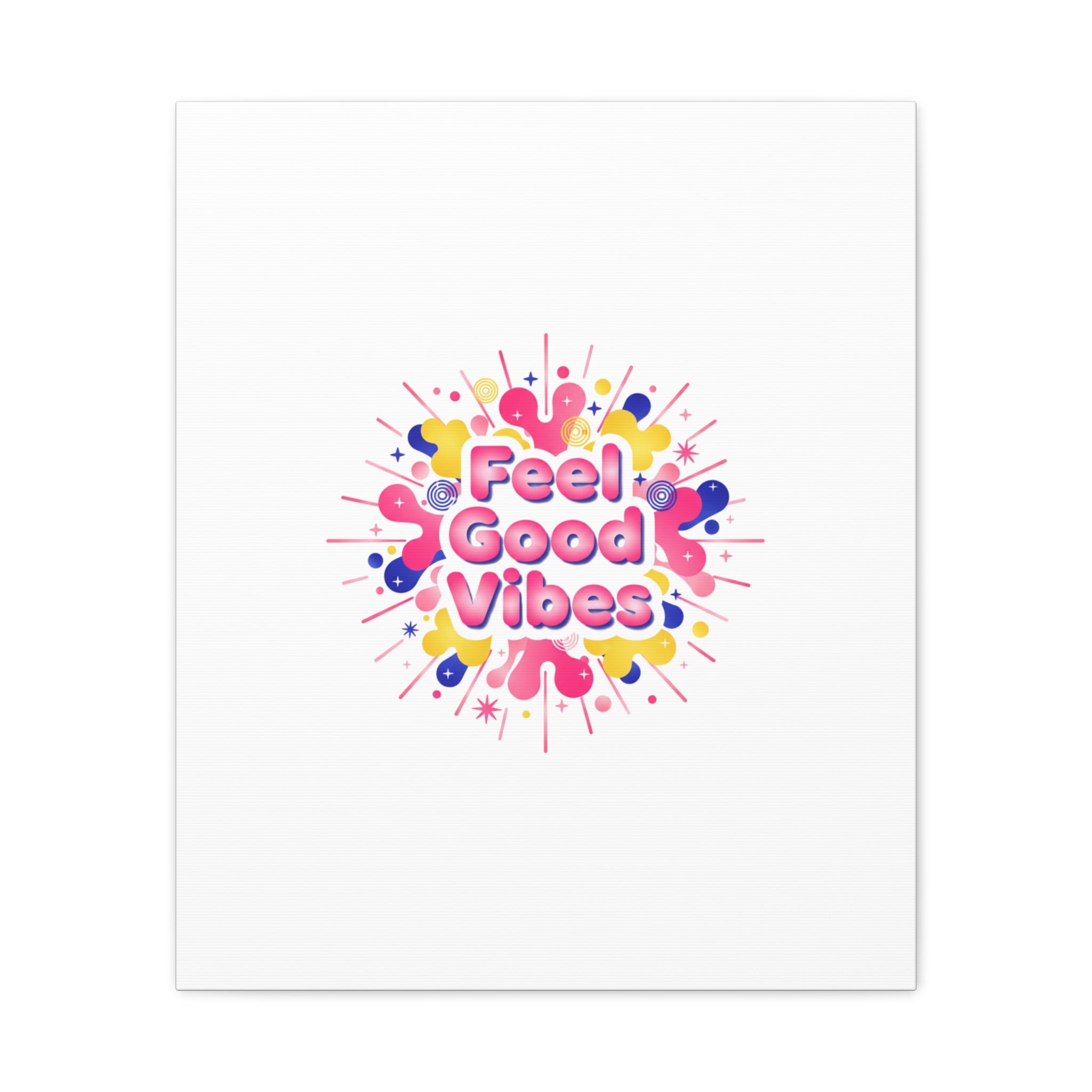 Feel Good Vibes Canvas | Dopamine Decor, Neon Gradient Squishy Art