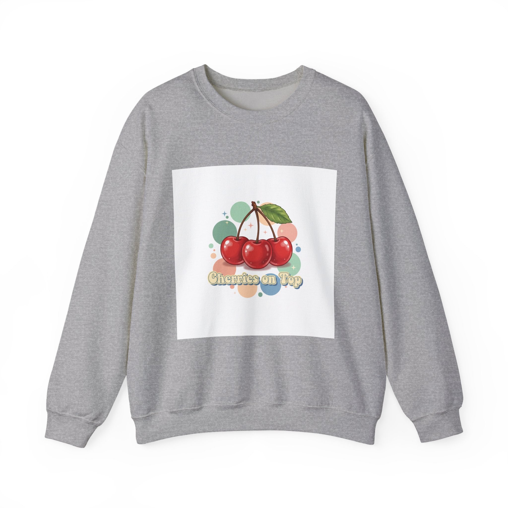 Cherries on Top Sweatshirt | vintage cherry kawaii fruit graphic