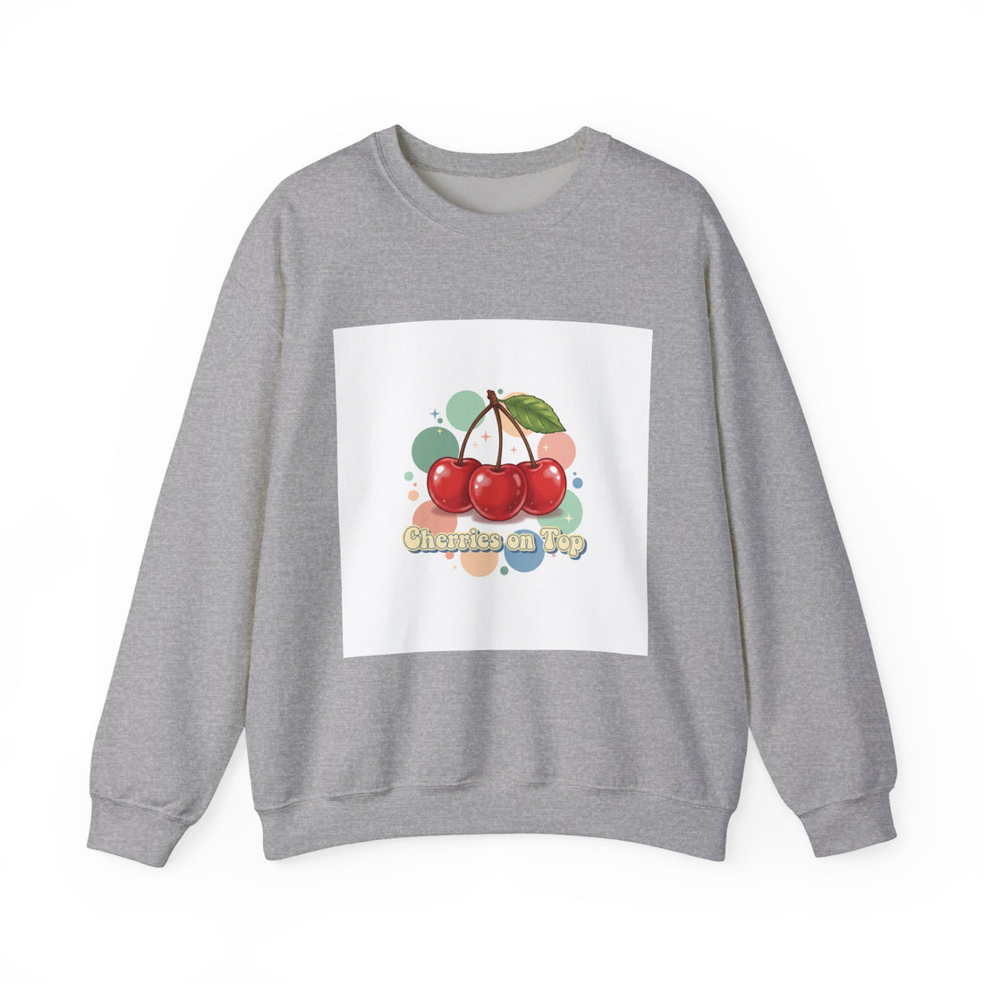 Cherries on Top Sweatshirt | vintage cherry kawaii fruit graphic