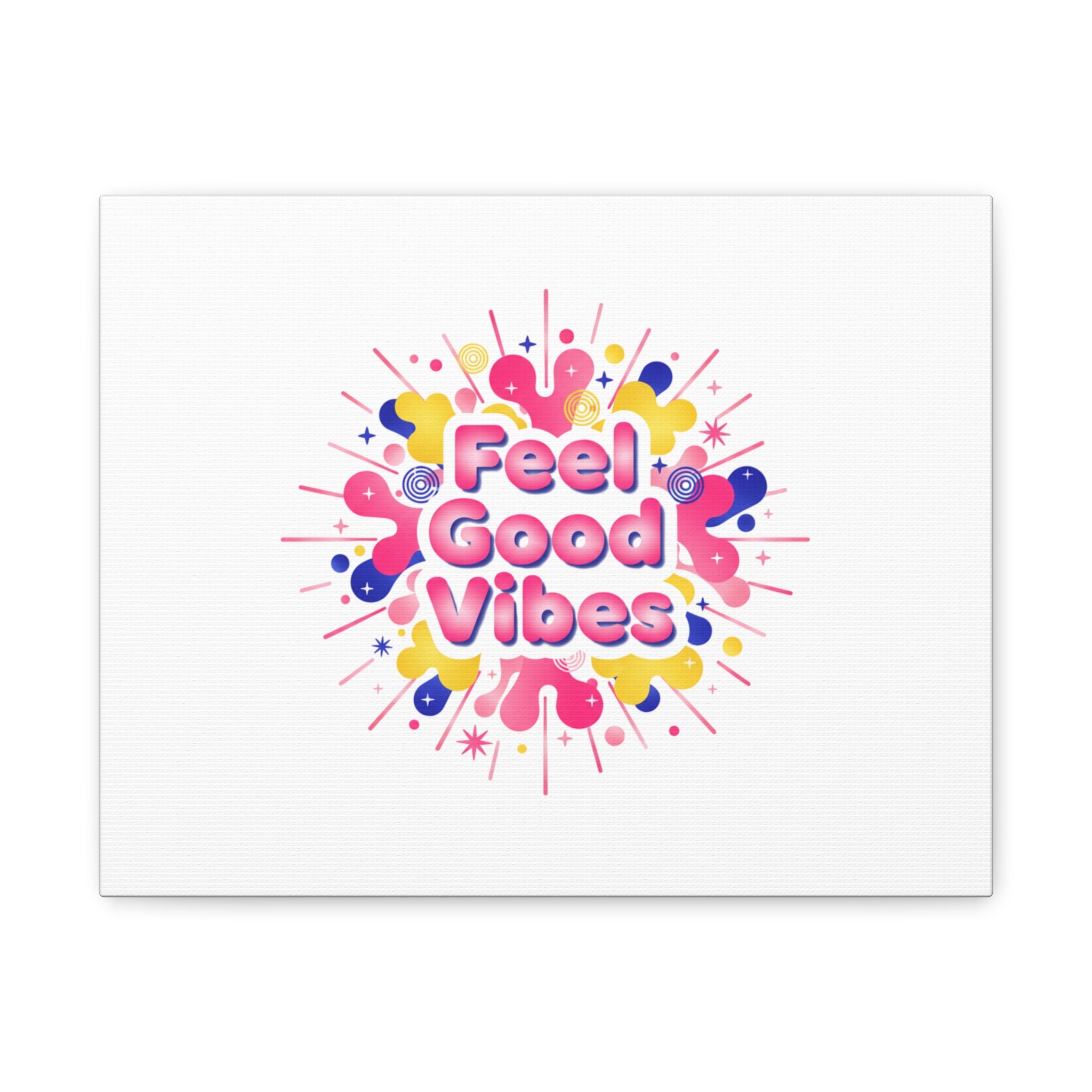 Feel Good Vibes Canvas | Dopamine Decor, Neon Gradient Squishy Art