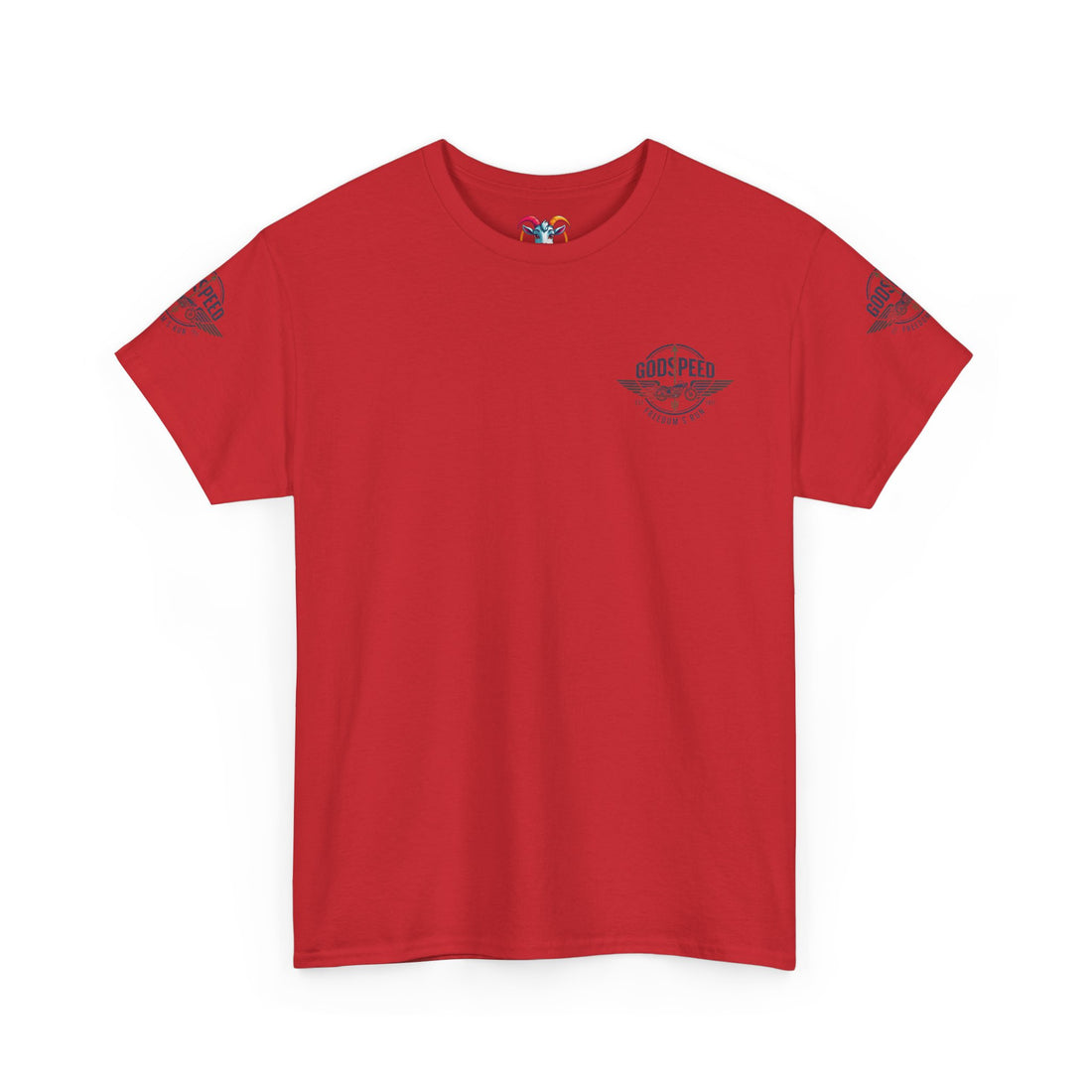 Godspeed Freedom Run Unisex Heavy Cotton Tee, Classic Graphic T-Shirt, Casual Wear, Gift for Runners, Vintage Style Apparel