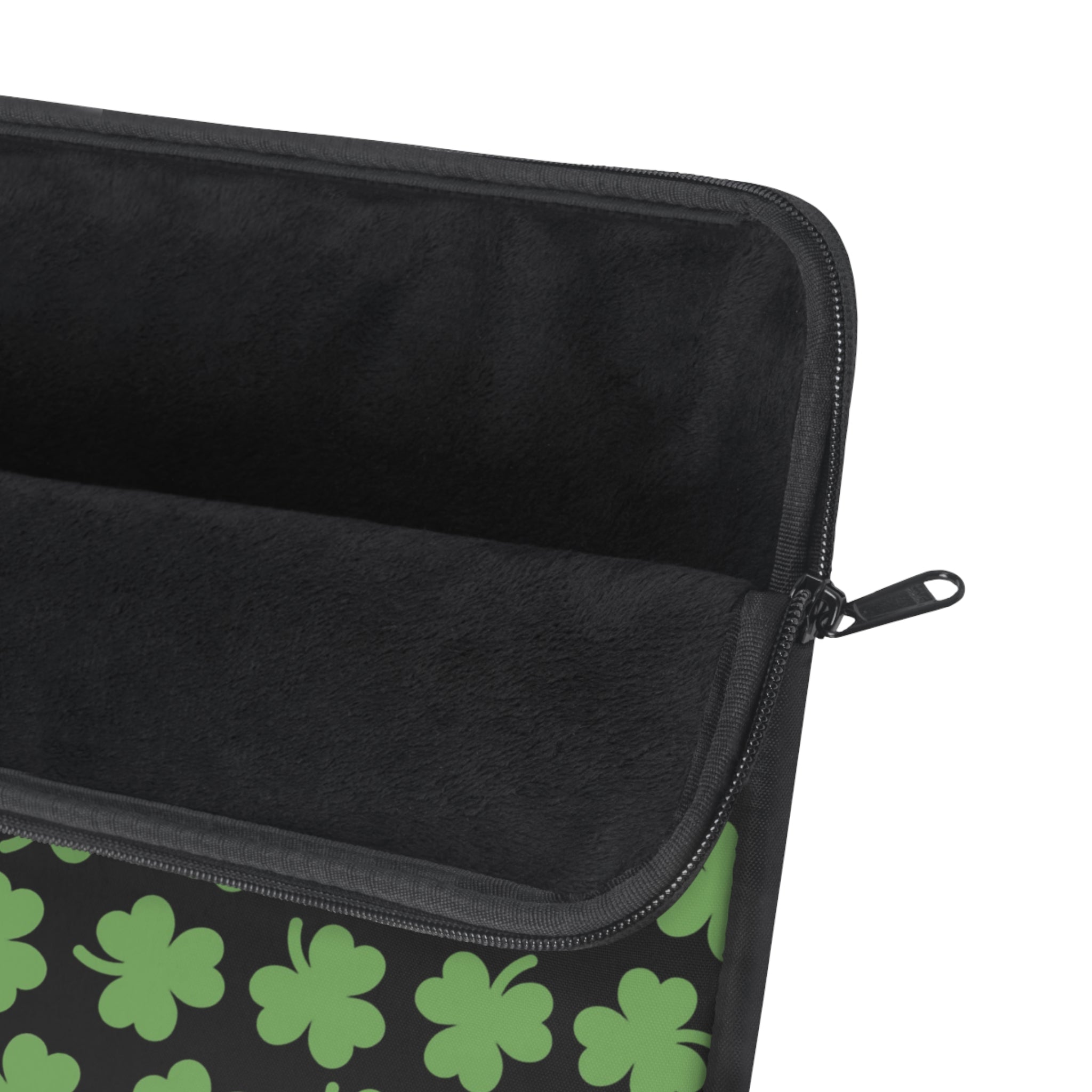 St. Patrick's Day Laptop Sleeve, Shamrock Green Tech Case, Holiday Gift, Computer Bag, Stylish Accessory - Goat Corp
