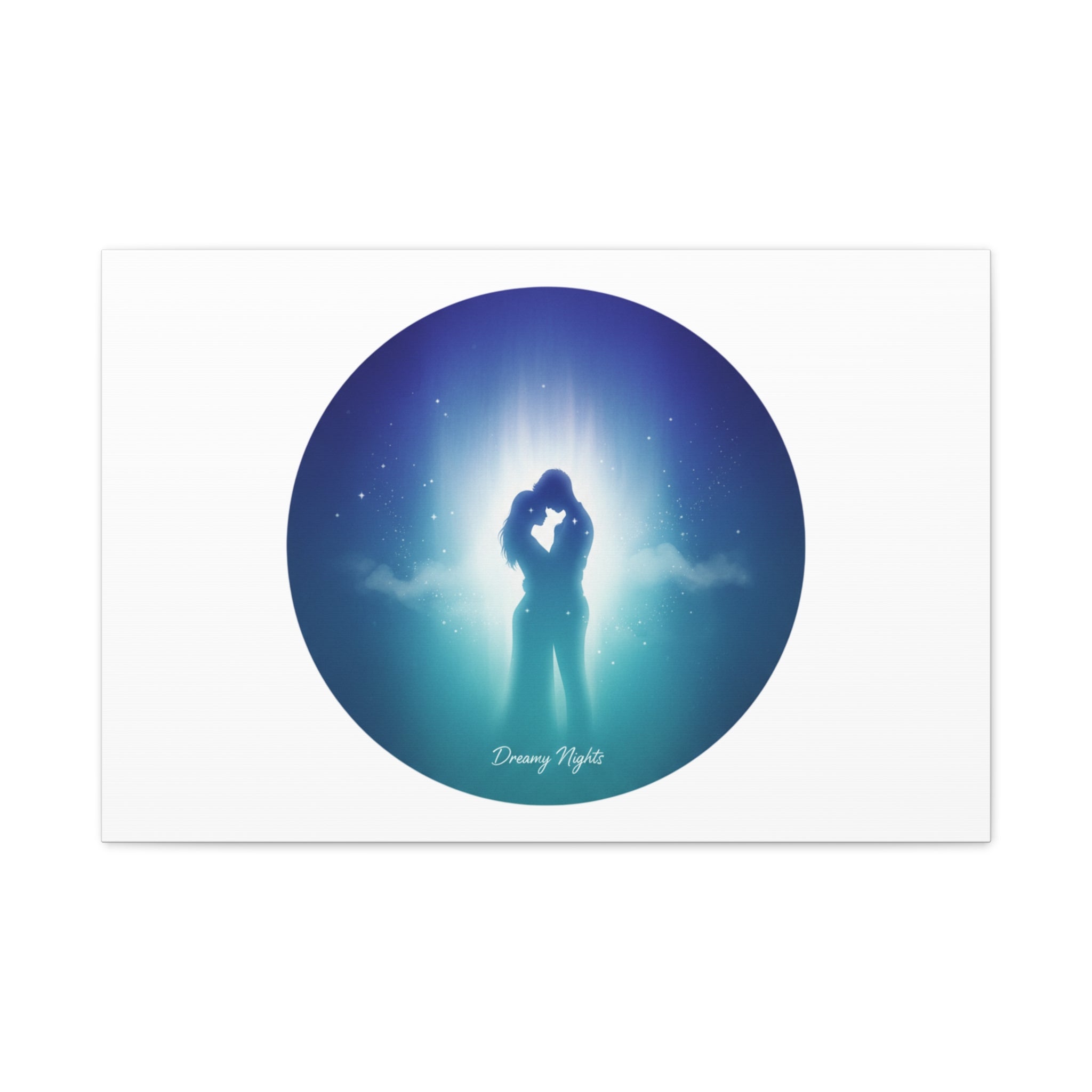 Dreamy Nightscape Canvas | Afterlight Atmospheric Print, Luminous Night Bloom