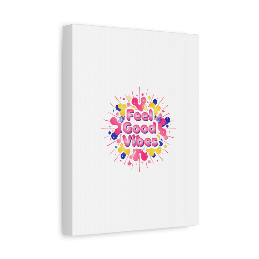 Feel Good Vibes Canvas | Dopamine Decor, Neon Gradient Squishy Art