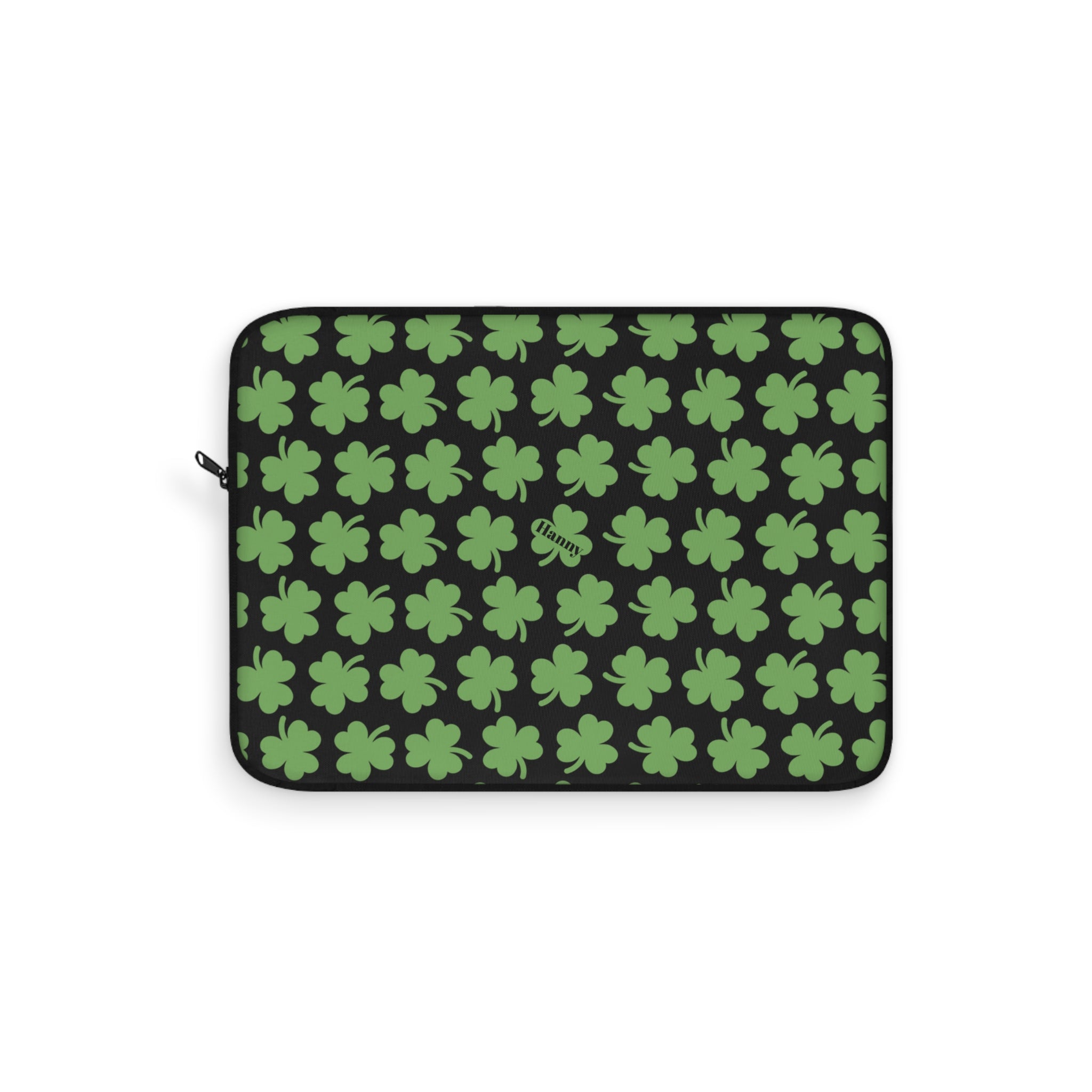St. Patrick's Day Laptop Sleeve, Shamrock Green Tech Case, Holiday Gift, Computer Bag, Stylish Accessory - Goat Corp
