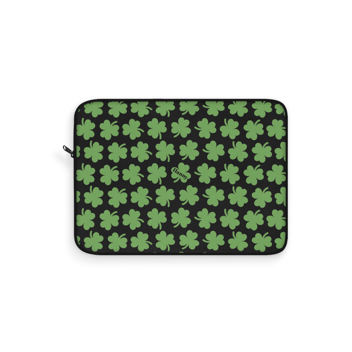 St. Patrick's Day Laptop Sleeve, Shamrock Green Tech Case, Holiday Gift, Computer Bag, Stylish Accessory - Goat Corp
