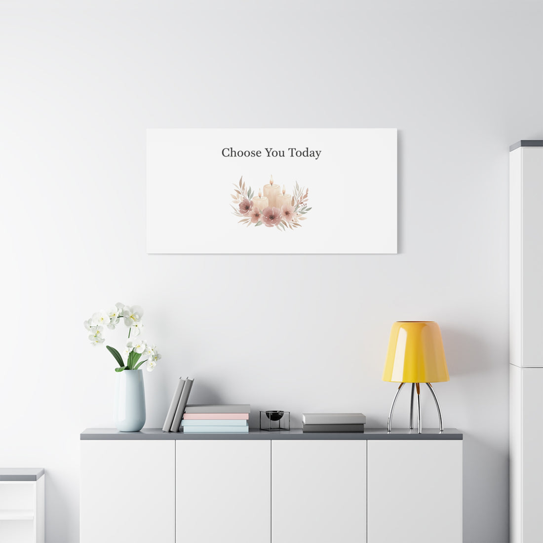 Choose You Today Canvas | Self-Love Valentine, Self Care Wall Art