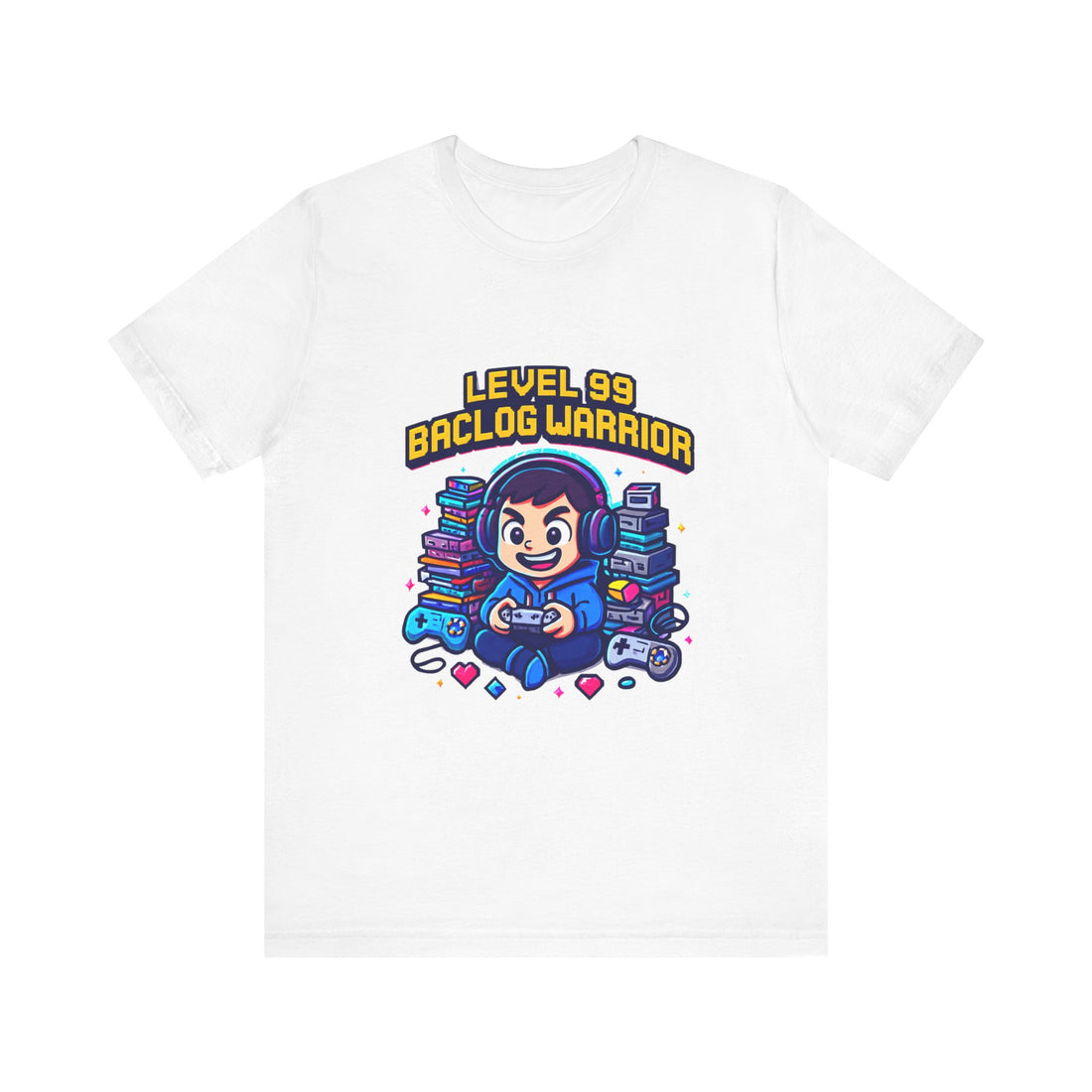 Gamer Tee — “Level 99 Baclog Warrior” Graphic T-Shirt