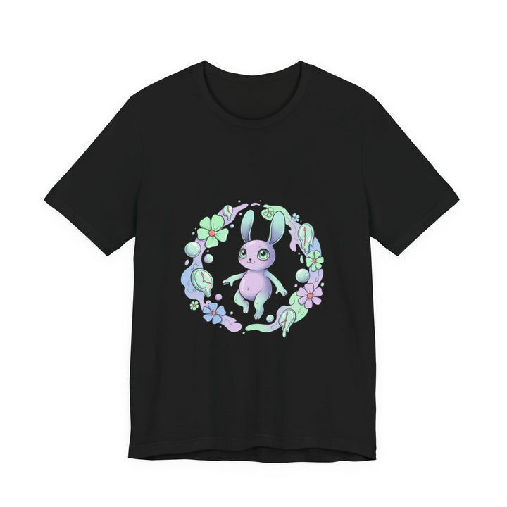 Pastel Bunny Wreath Tee | micro-surrealism, weirdcore graphic
