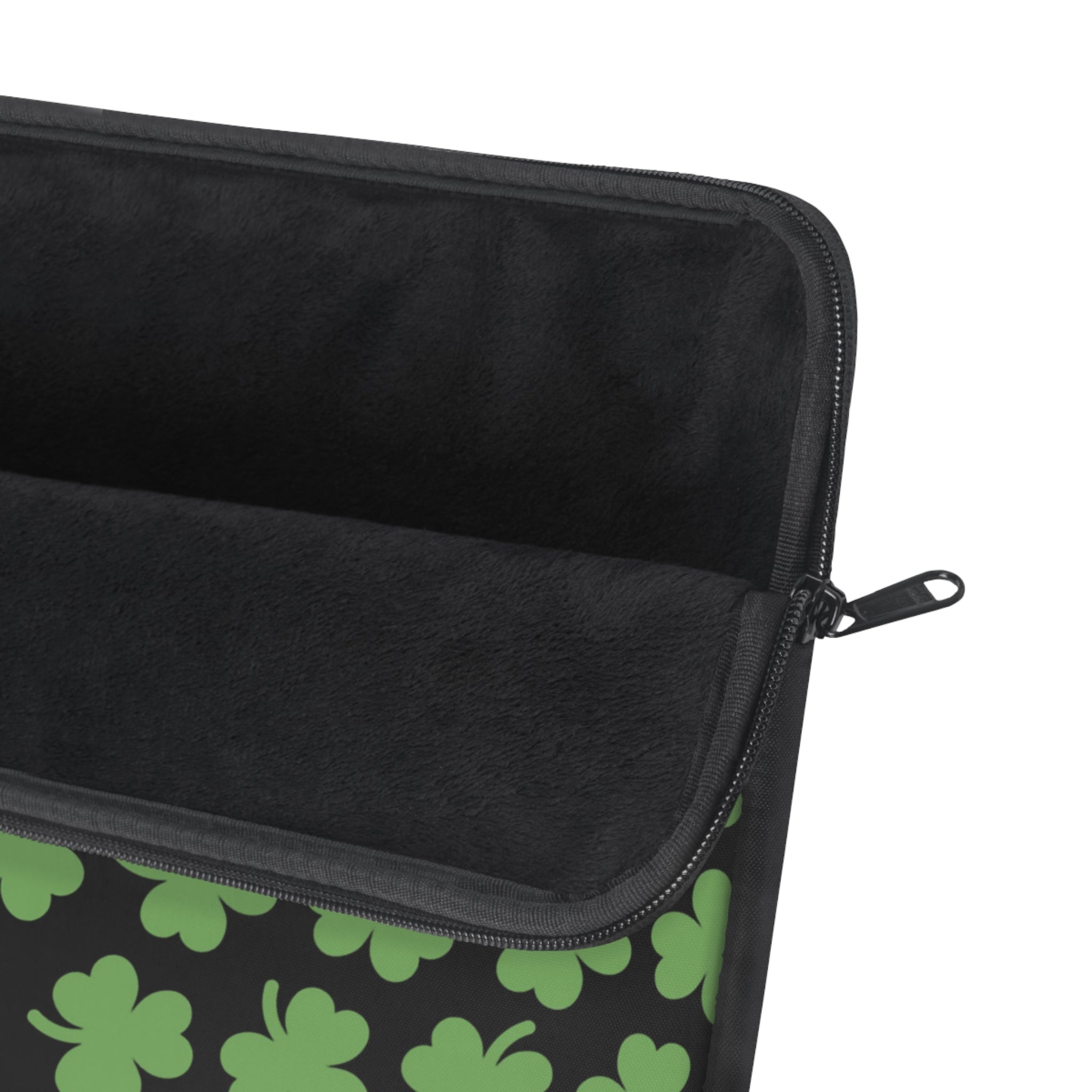 St. Patrick's Day Laptop Sleeve, Shamrock Green Tech Case, Holiday Gift, Computer Bag, Stylish Accessory - Goat Corp
