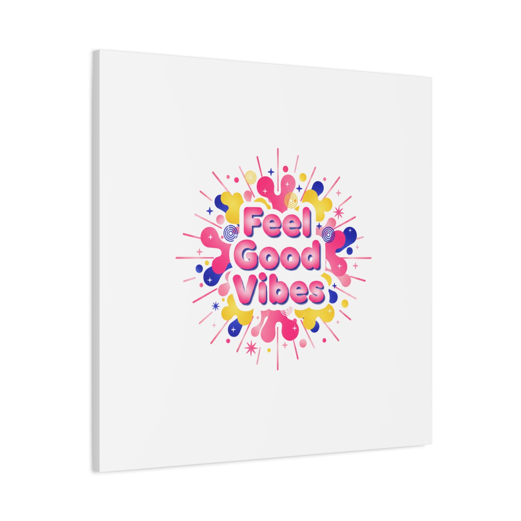 Feel Good Vibes Canvas | Dopamine Decor, Neon Gradient Squishy Art