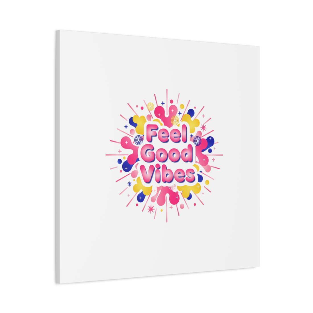 Feel Good Vibes Canvas | Dopamine Decor, Neon Gradient Squishy Art