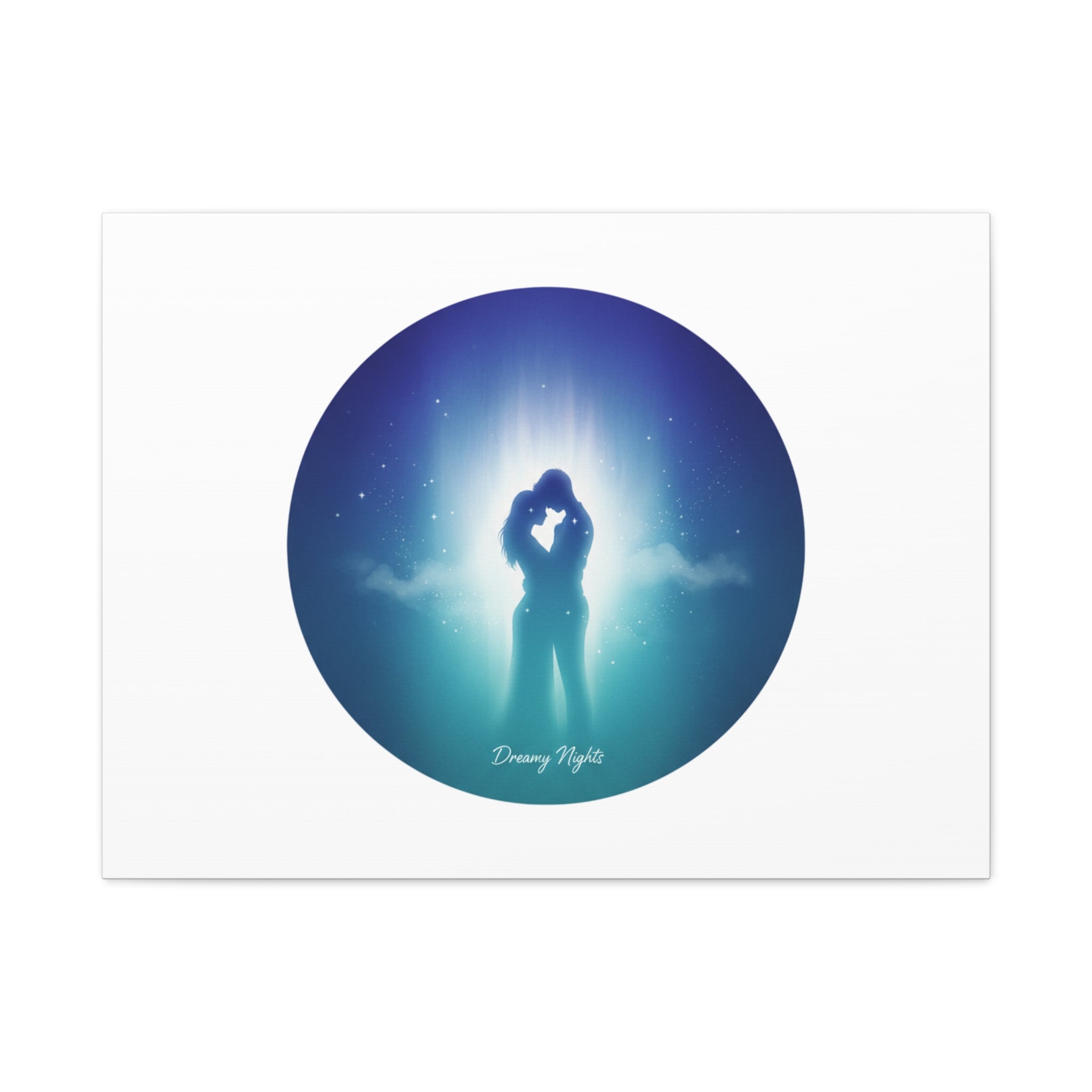 Dreamy Nightscape Canvas | Afterlight Atmospheric Print, Luminous Night Bloom