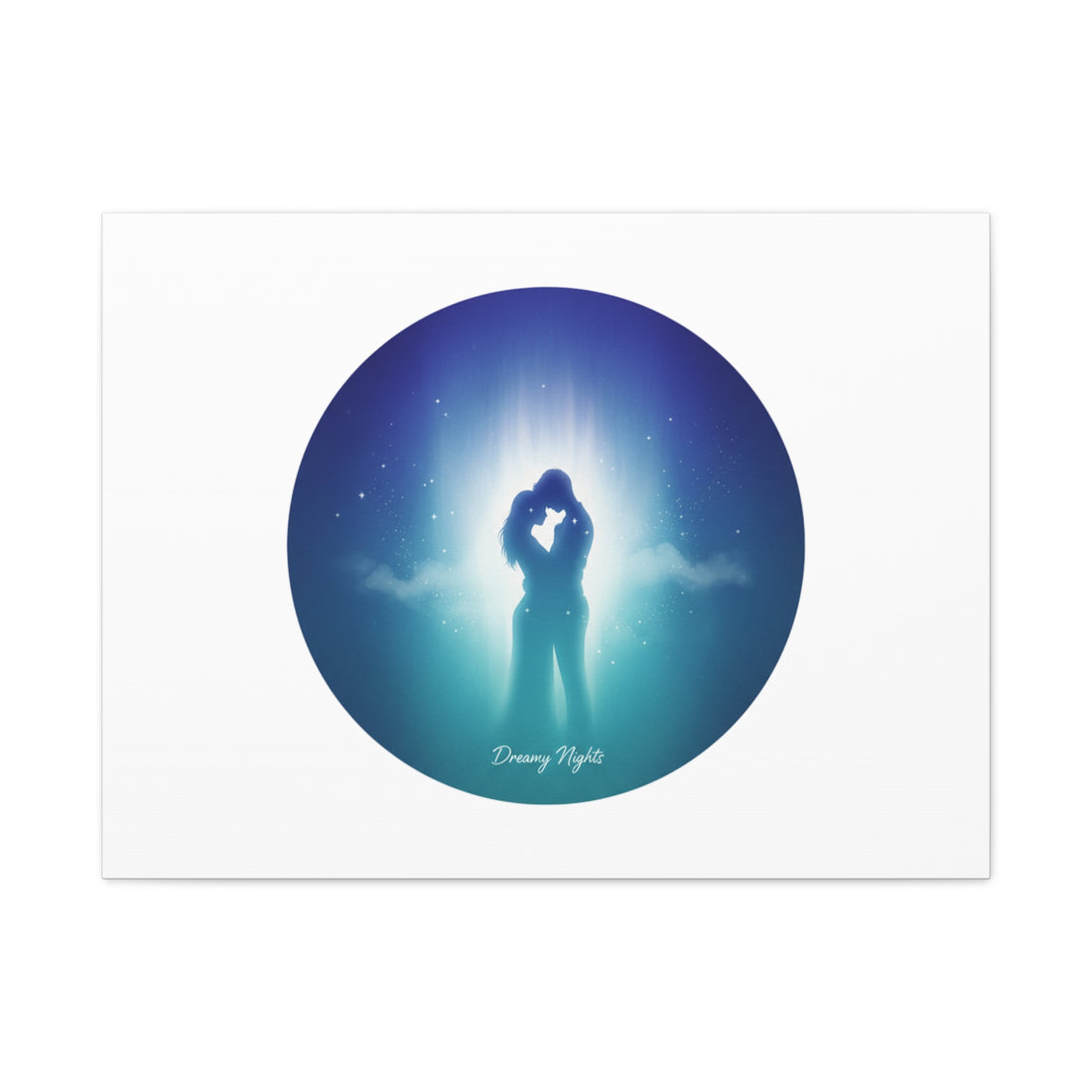 Dreamy Nightscape Canvas | Afterlight Atmospheric Print, Luminous Night Bloom