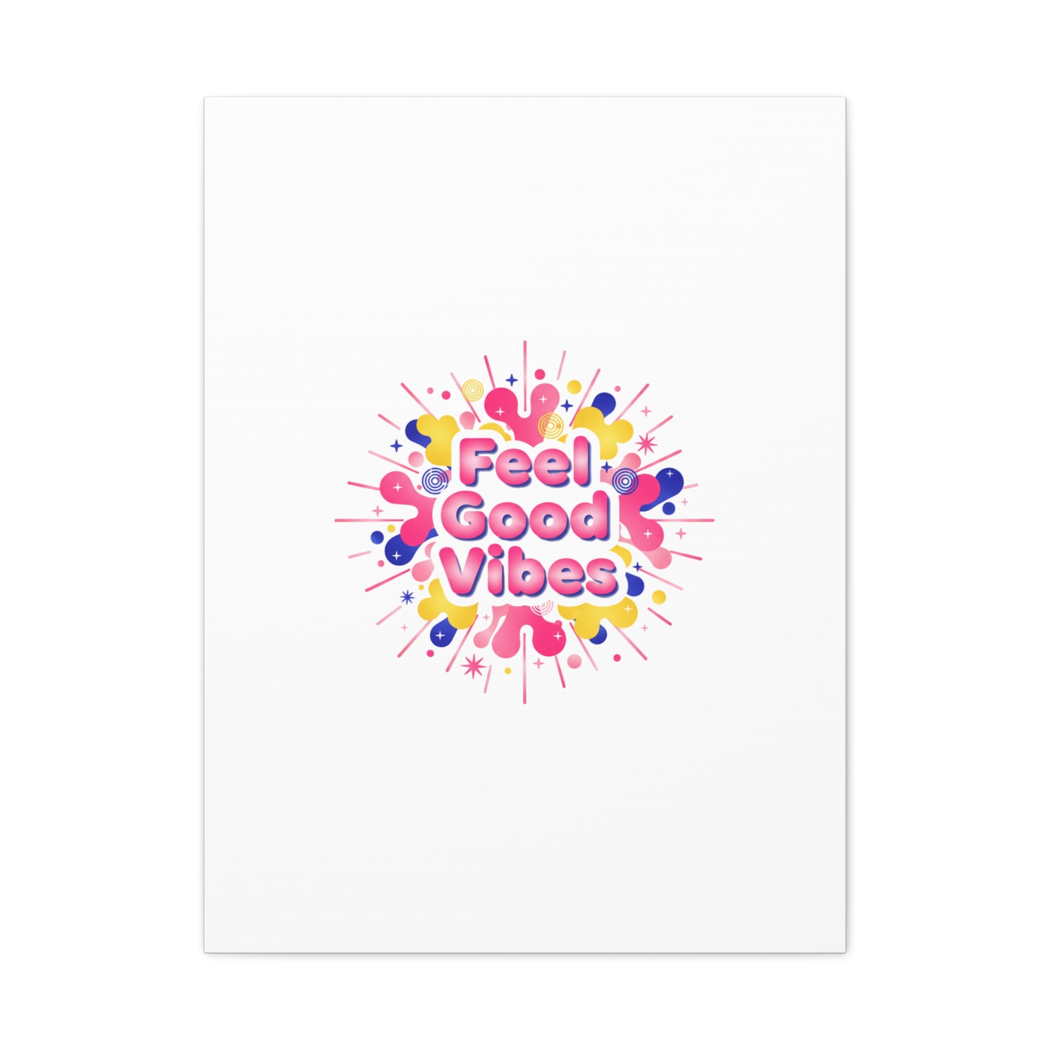 Feel Good Vibes Canvas | Dopamine Decor, Neon Gradient Squishy Art