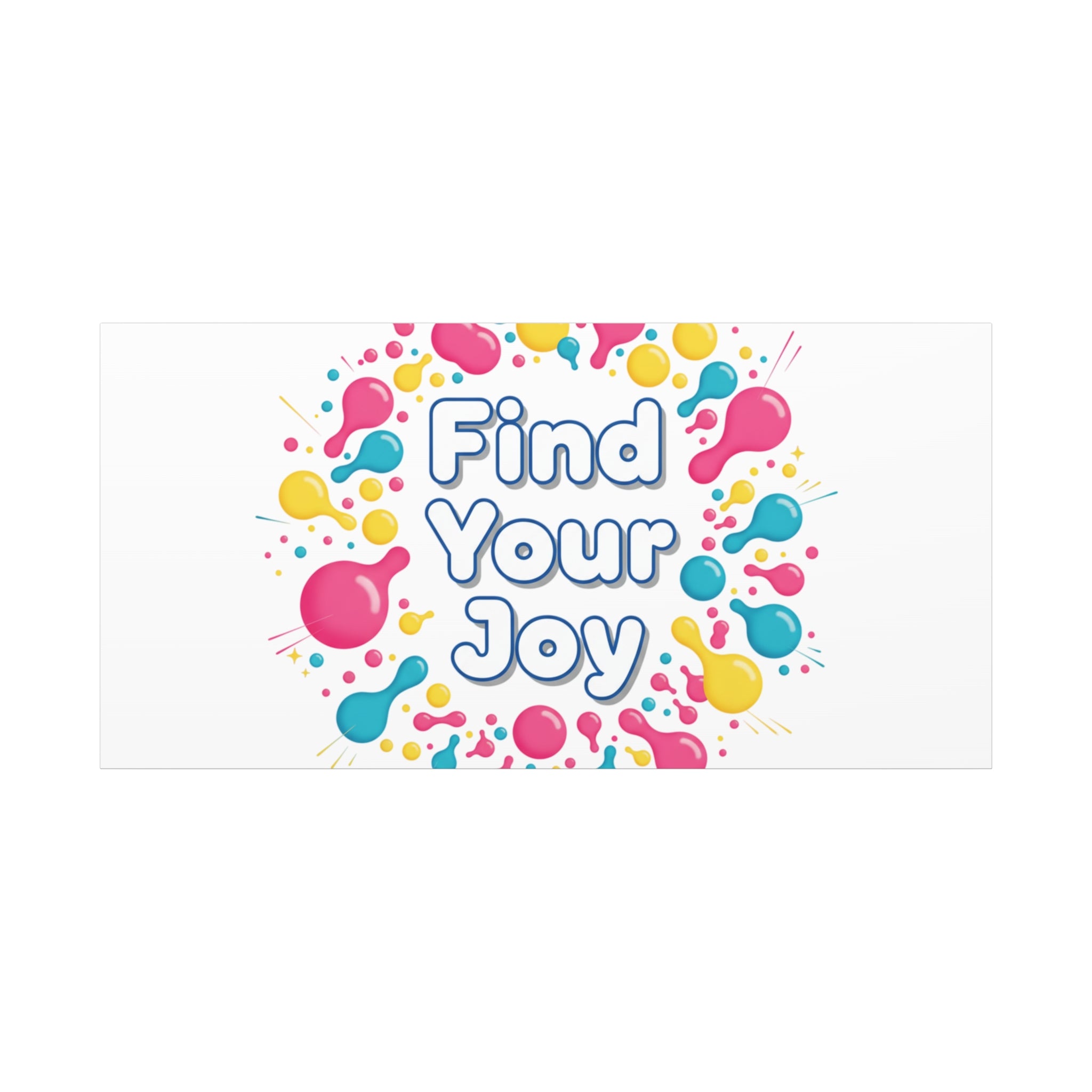 Find Your Joy Canvas | Dopamine Decor, Neon Gradient Squiggle Art