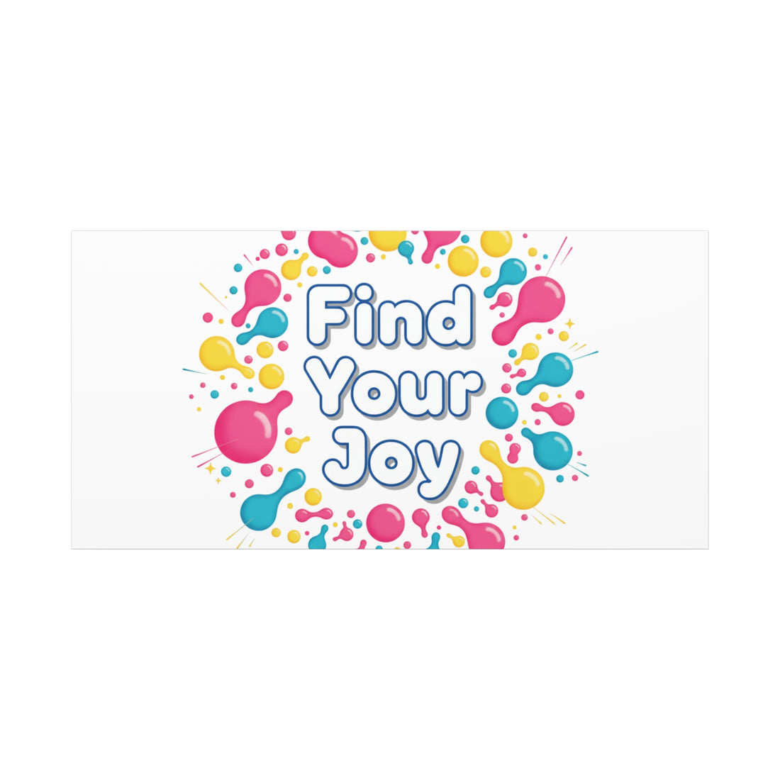 Find Your Joy Canvas | Dopamine Decor, Neon Gradient Squiggle Art