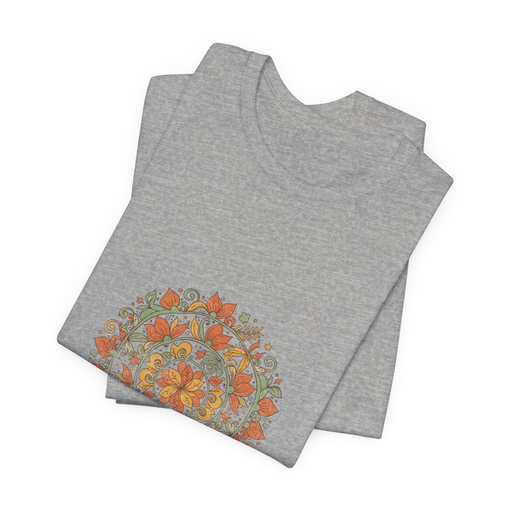 Mandala Paisley Sunburst Tee | Boho tapestry shirt, vintage paisley design