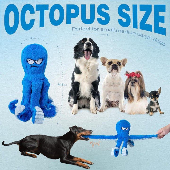 Stuffed Tough Dog Chew Toys Large Dog Toys To Keep Them Busy Interactive Squeaky Toys Tug Of War Crinkle Puppy Dog Toy - Goat Corp