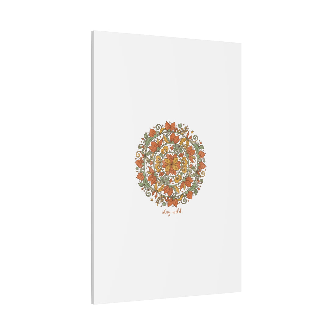 Stay Wild Mandala Canvas, Boho Paisley Wall Art | Artisanal Boho Print