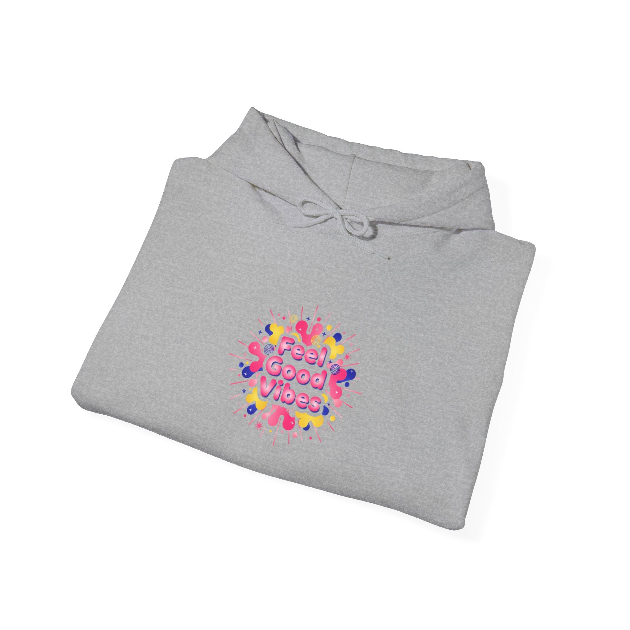 Good Vibes Neon Squiggle Hoodie | dopamine items, bright gradient print